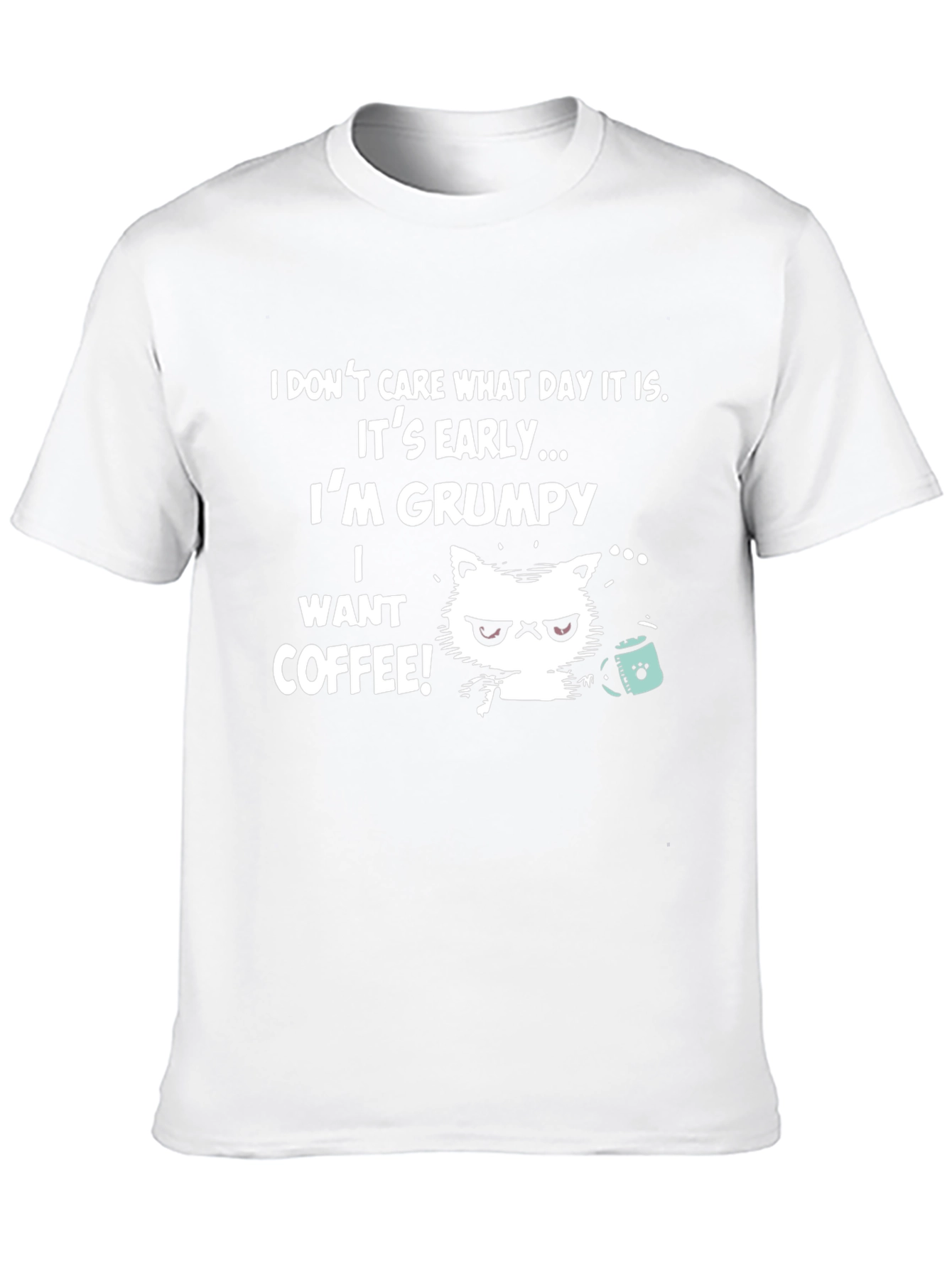 Grumpy Cat Coffee T-Shirt - Funny Novelty Tee