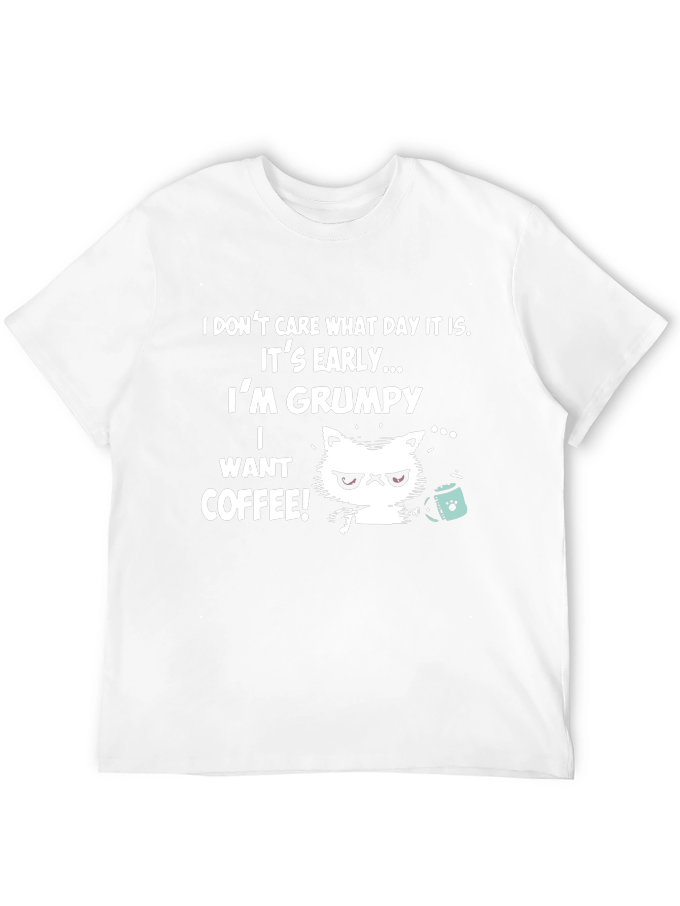 Grumpy Cat Coffee T-Shirt - Funny Novelty Tee