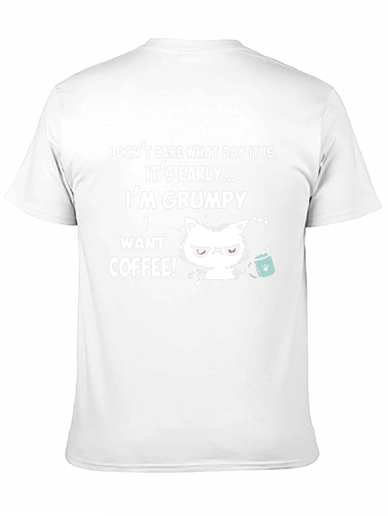 Grumpy Cat Coffee T-Shirt - Funny Novelty Tee