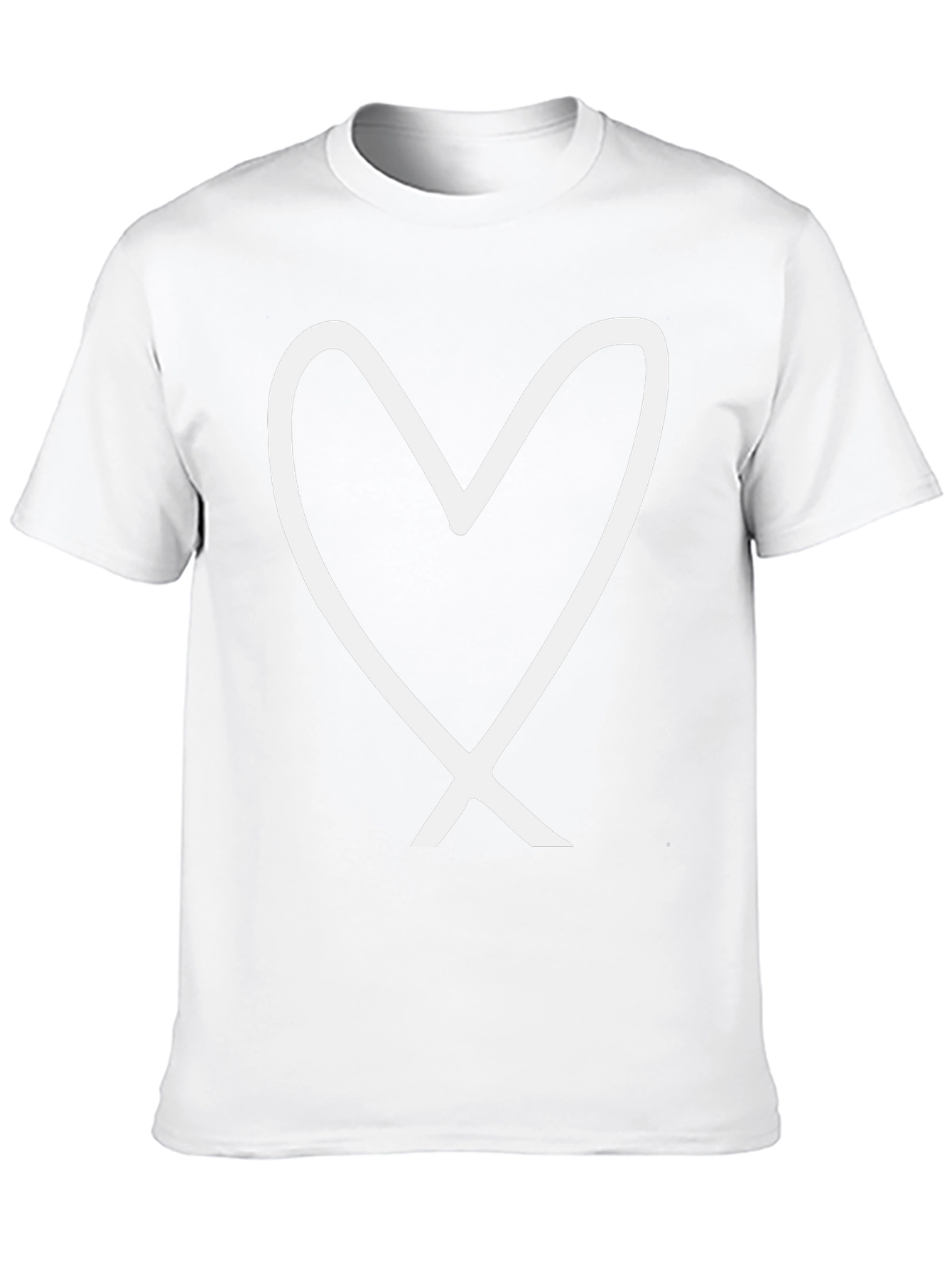 Heart Outline Black Graphic Tee
