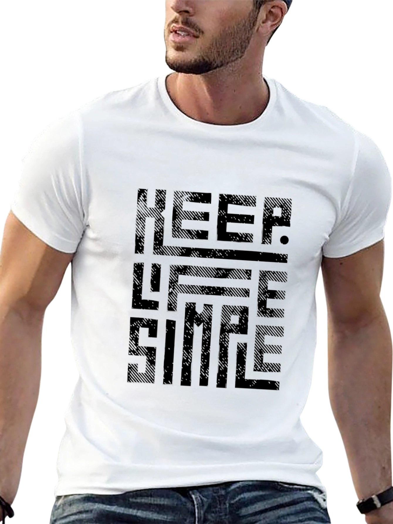 Keep Life Simple Black Graphic Tee