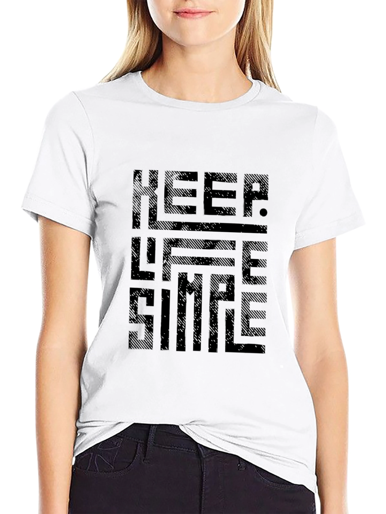 Keep Life Simple Black Graphic Tee