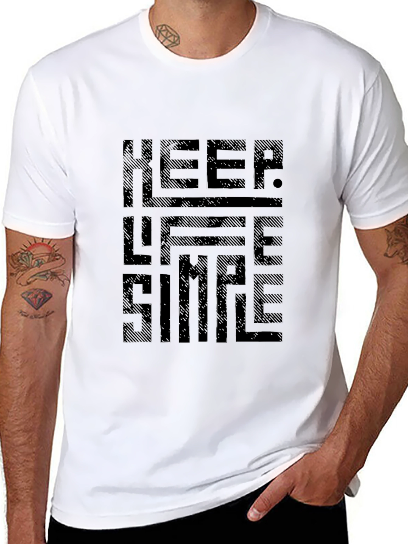 Keep Life Simple Black Graphic Tee