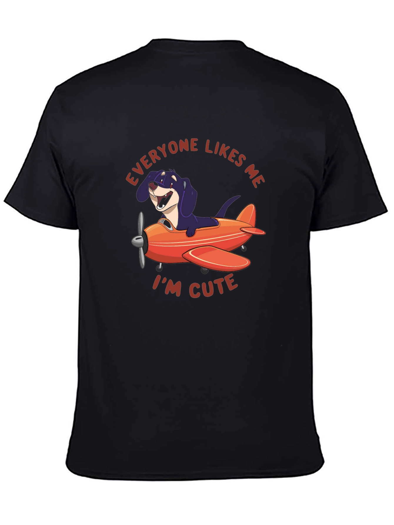 Funny Dog Airplane T-Shirt - Everyone Likes Me!