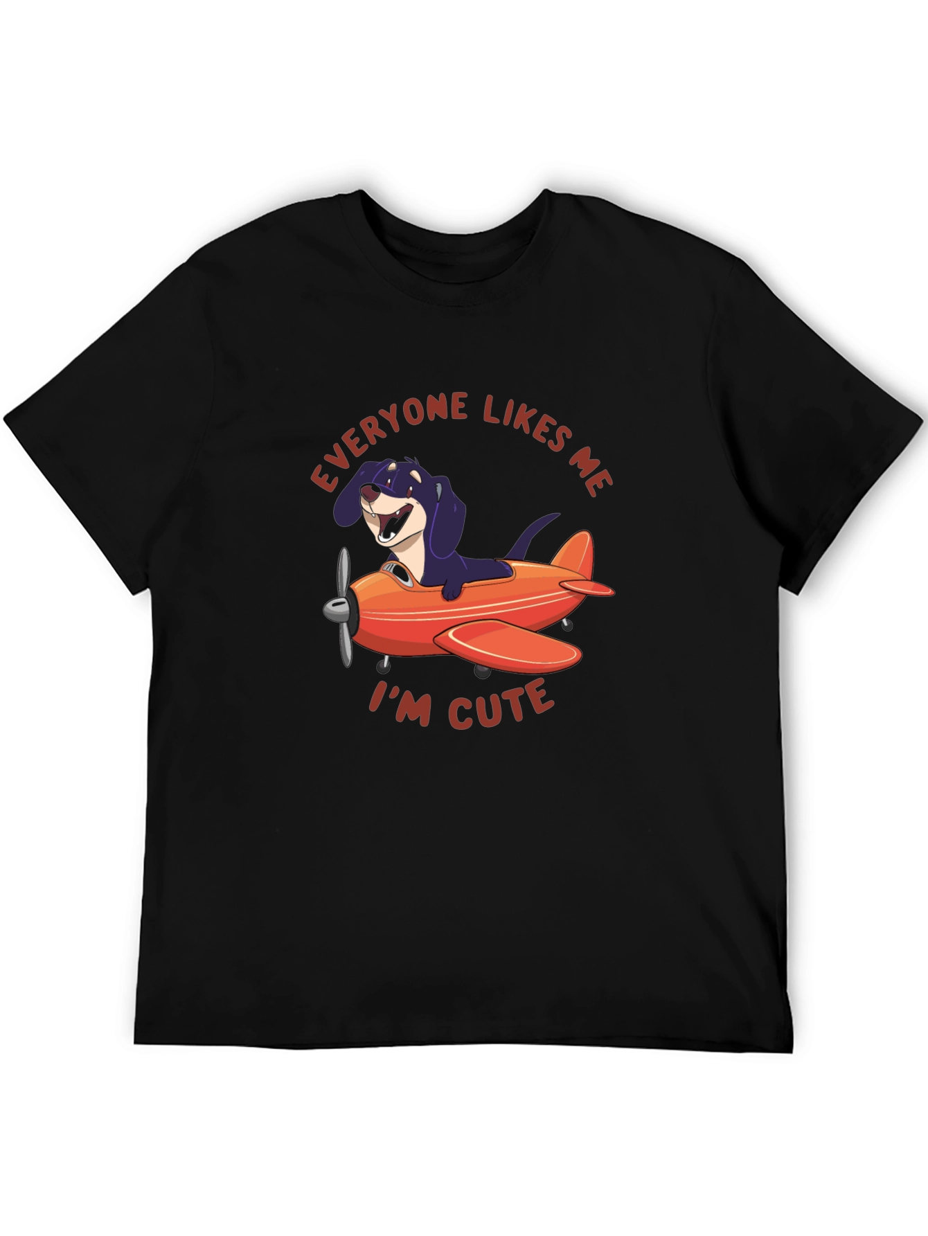 Funny Dog Airplane T-Shirt - Everyone Likes Me!