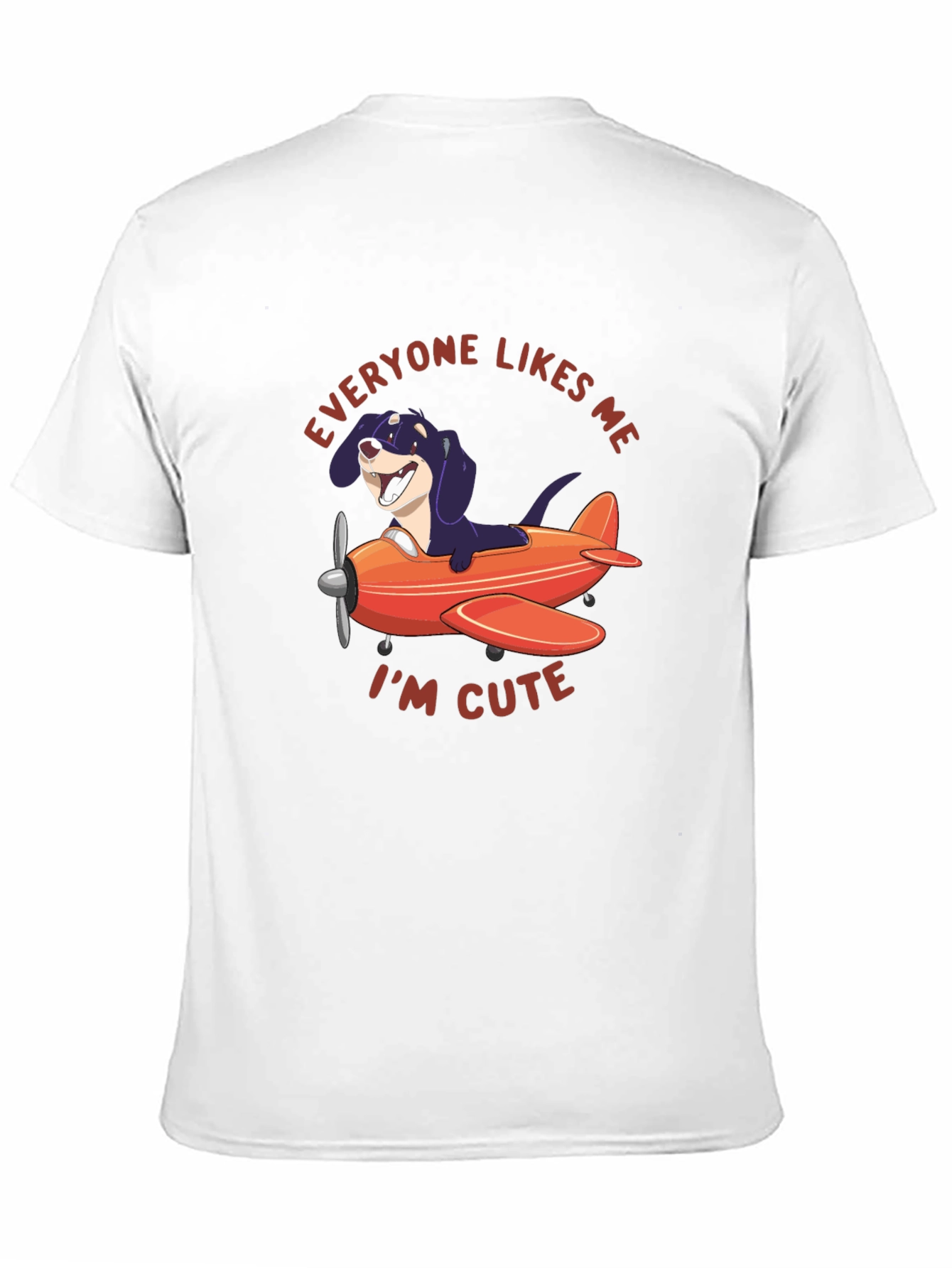 Funny Dog Airplane T-Shirt - Everyone Likes Me!