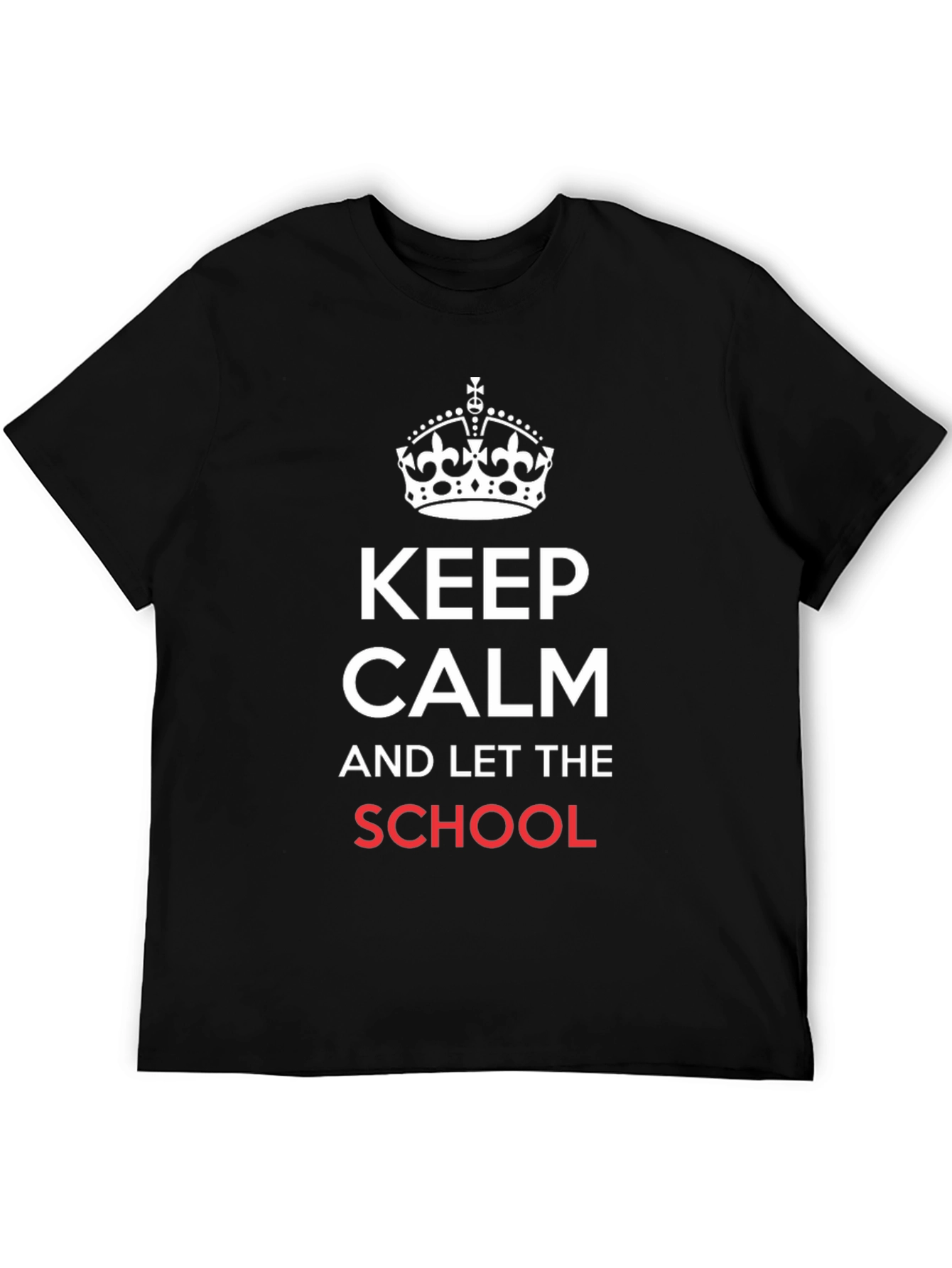 Keep Calm School Black T-Shirt