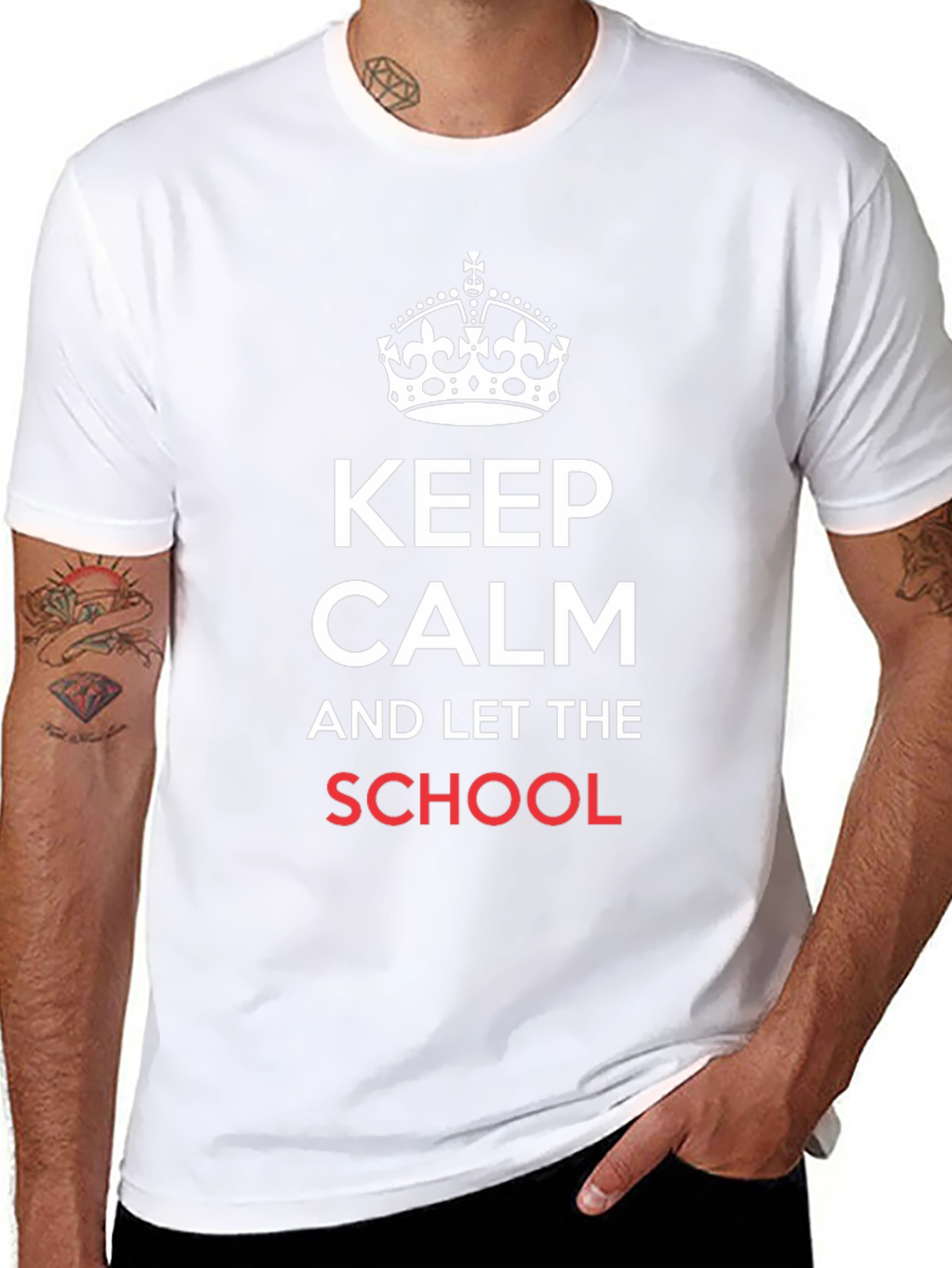 Keep Calm School Black T-Shirt