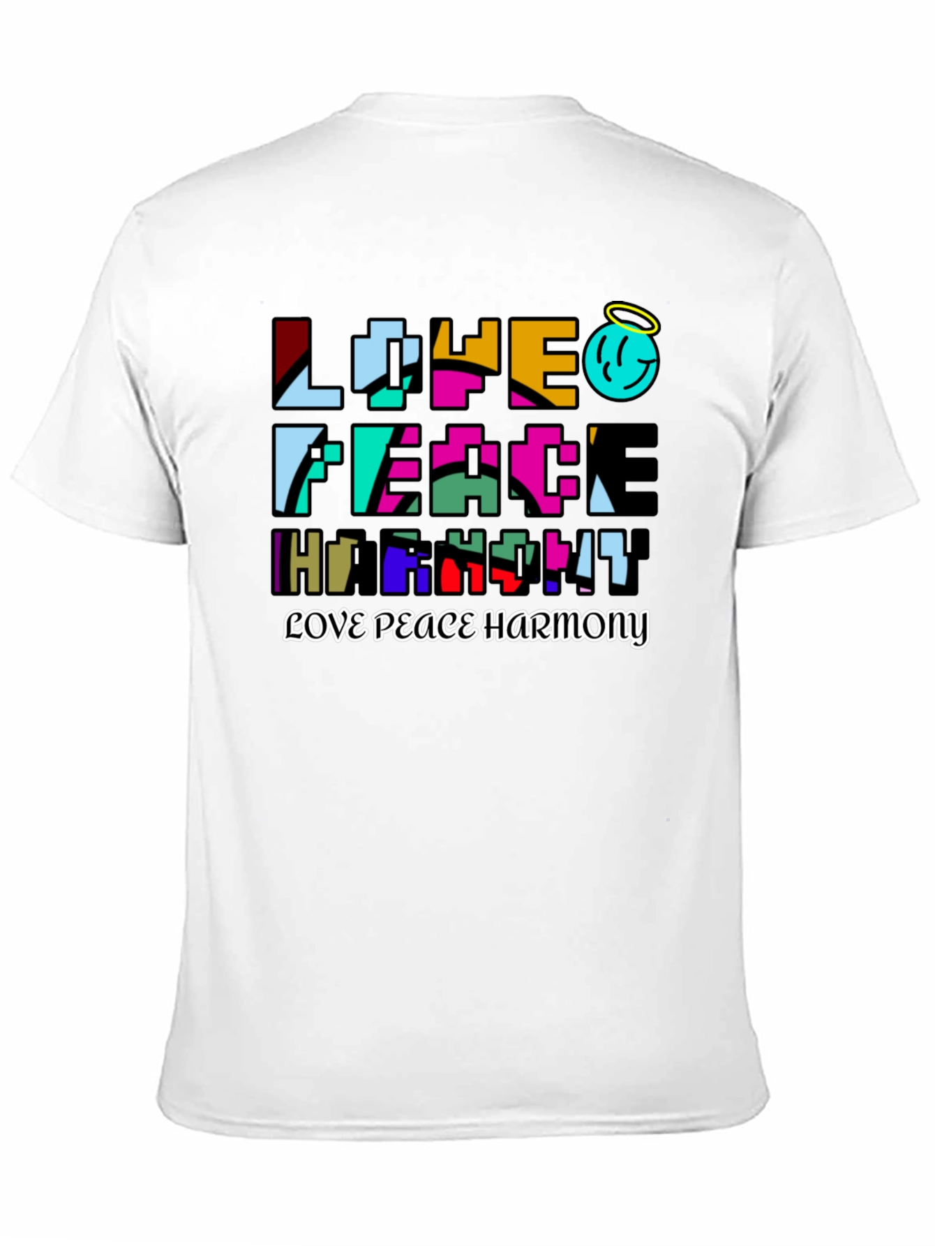 Love Peace Harmony Graphic T-Shirt - Black