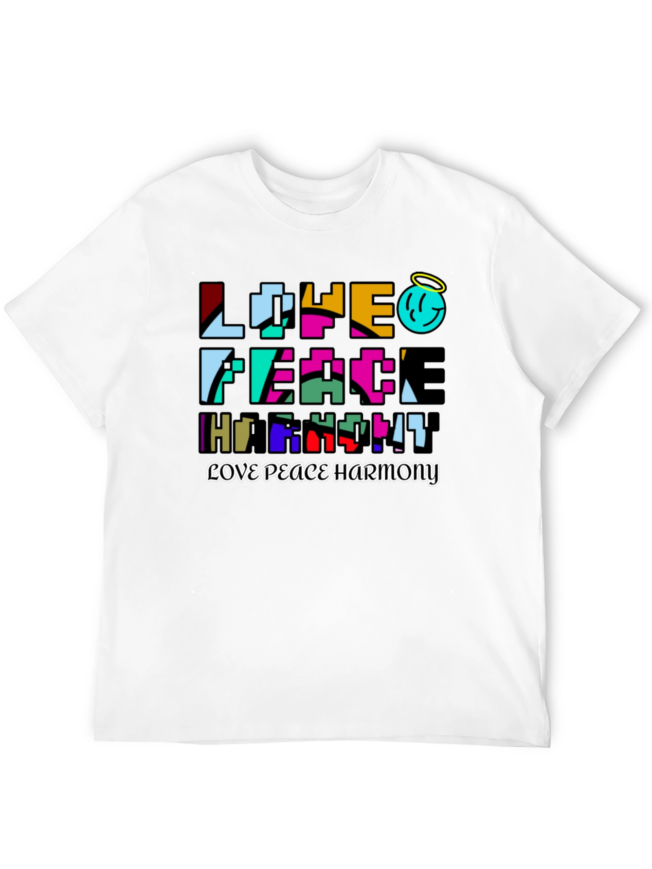 Love Peace Harmony Graphic T-Shirt - Black