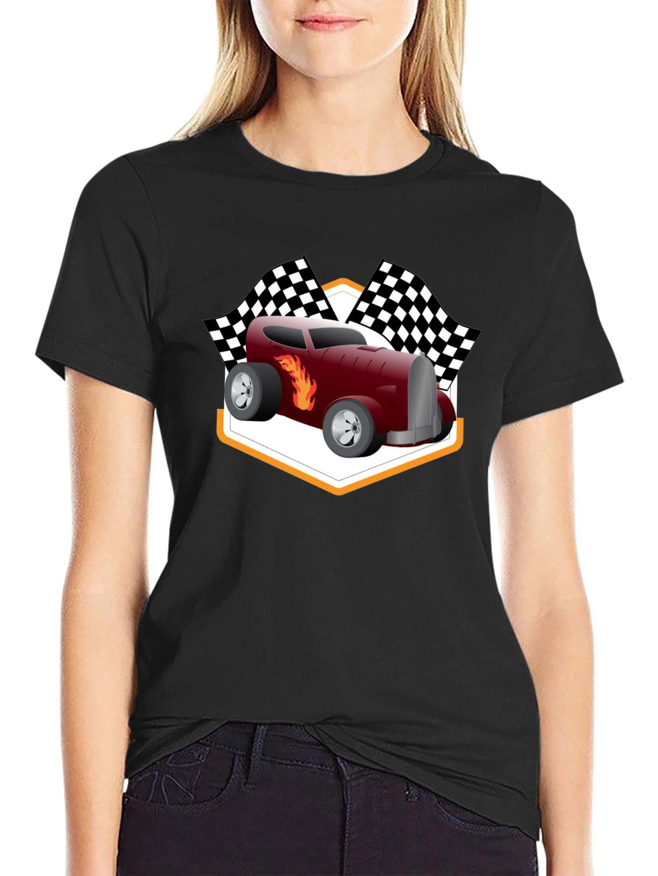 Racing Hot Rod T-Shirt - Black