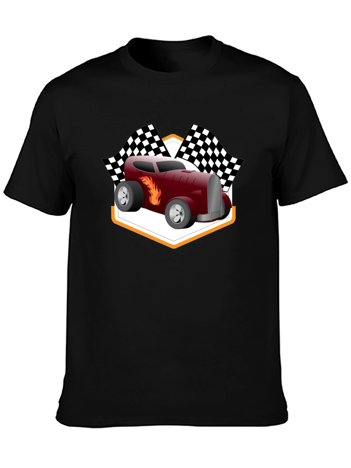 Racing Hot Rod T-Shirt - Black