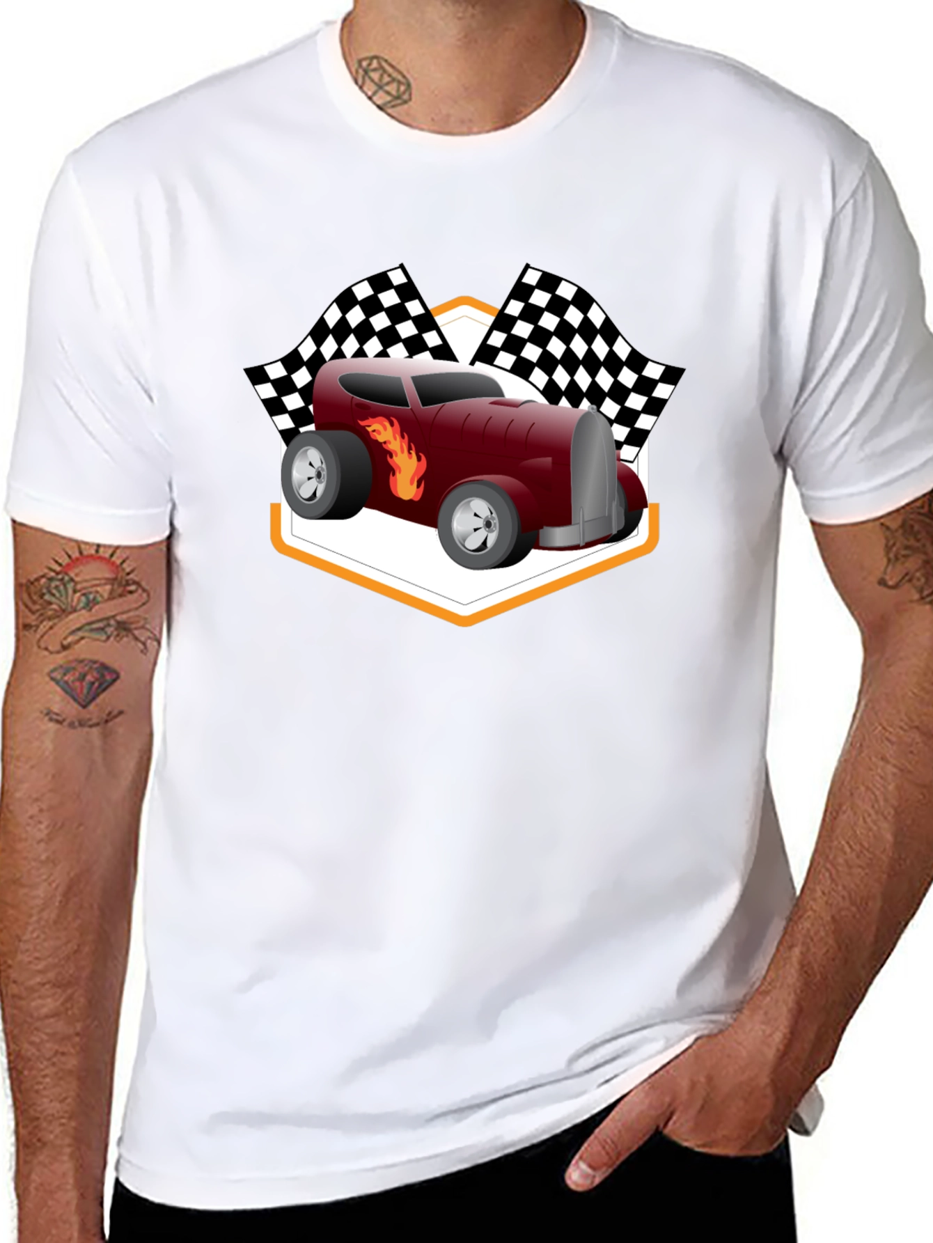 Racing Hot Rod T-Shirt - Black