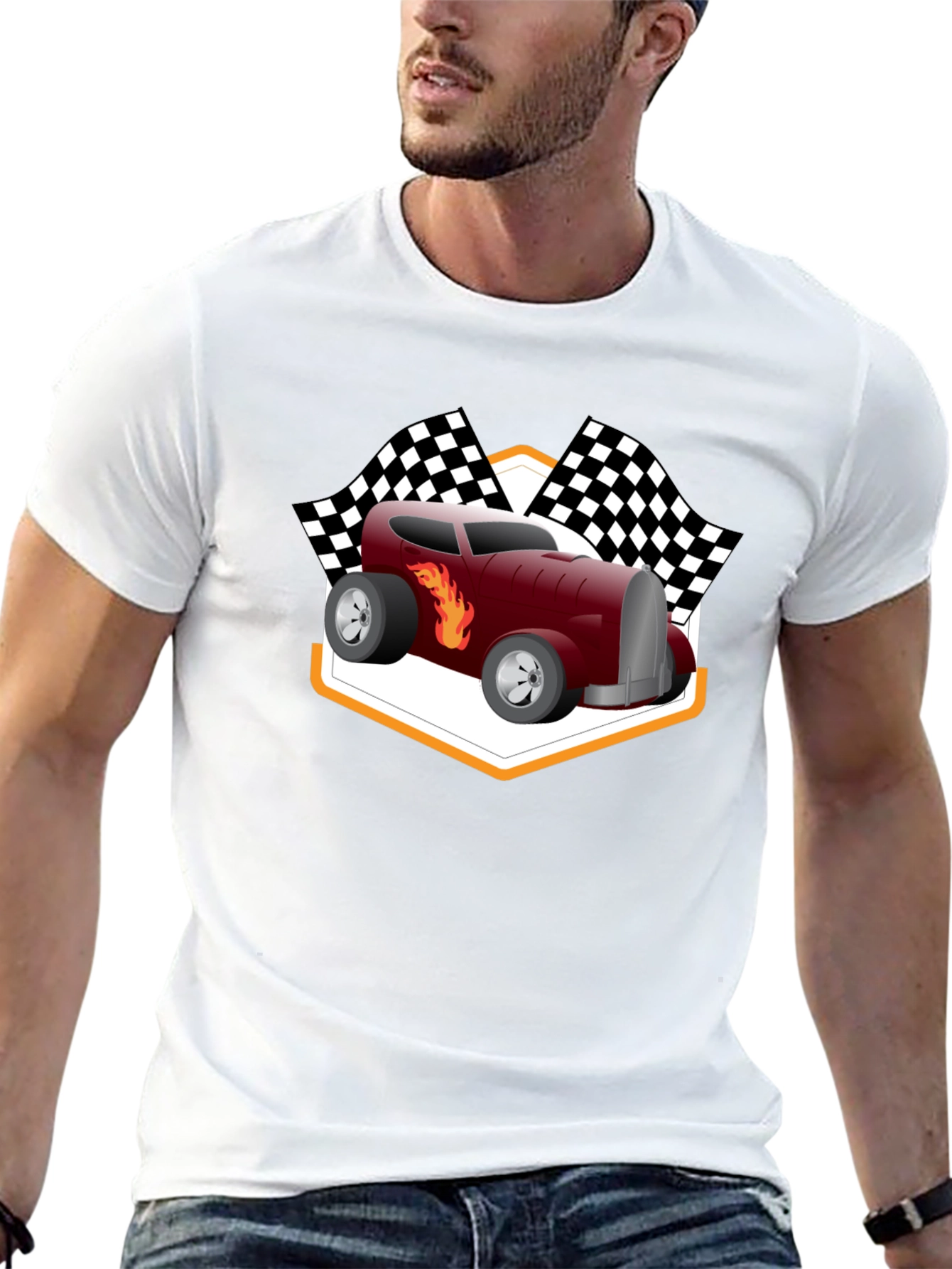 Racing Hot Rod T-Shirt - Black