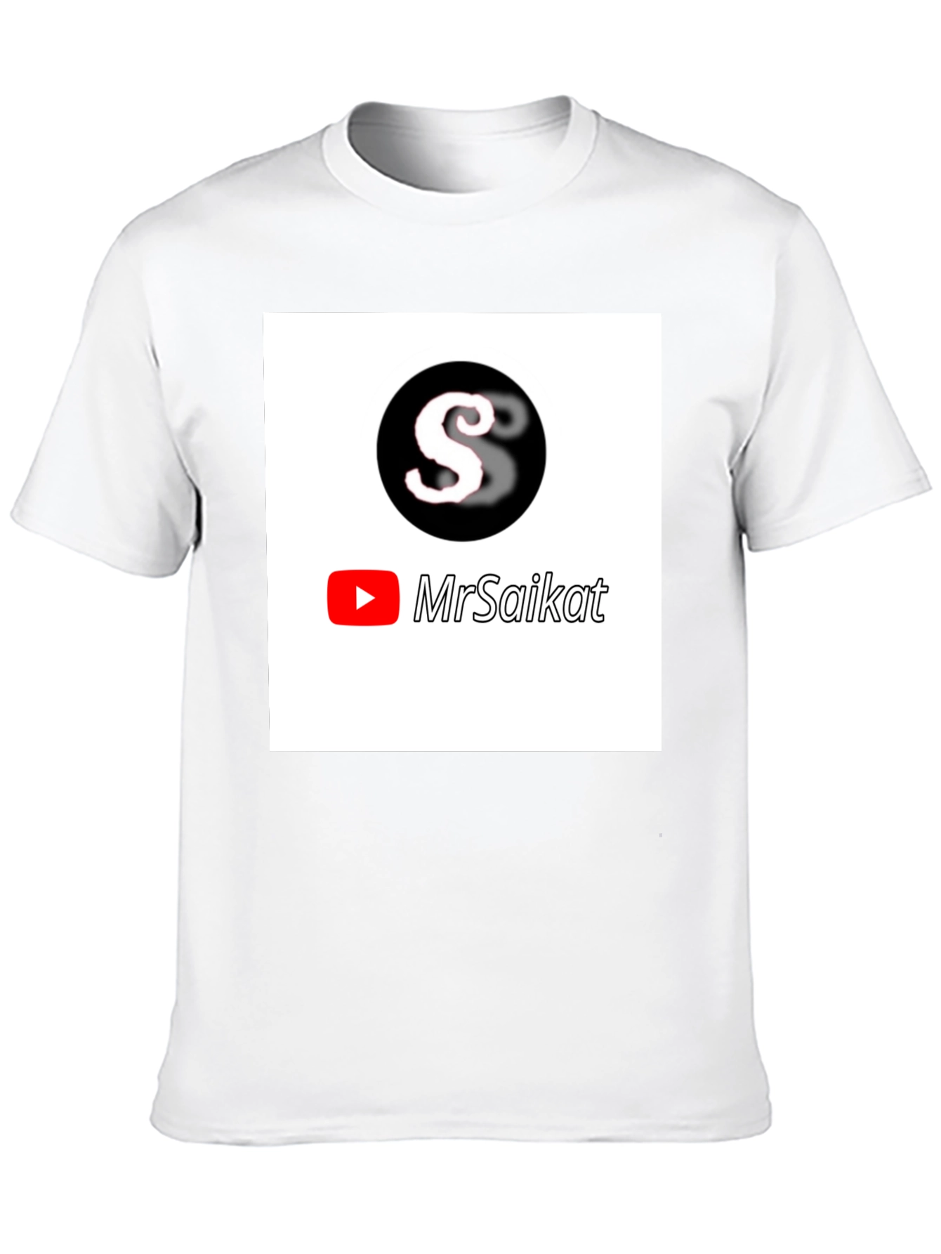 MrSaikat Logo Black T-Shirt