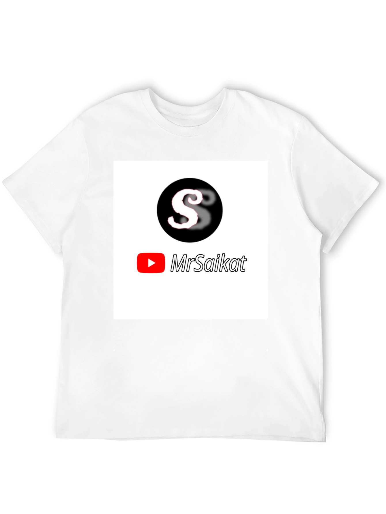 MrSaikat Logo Black T-Shirt
