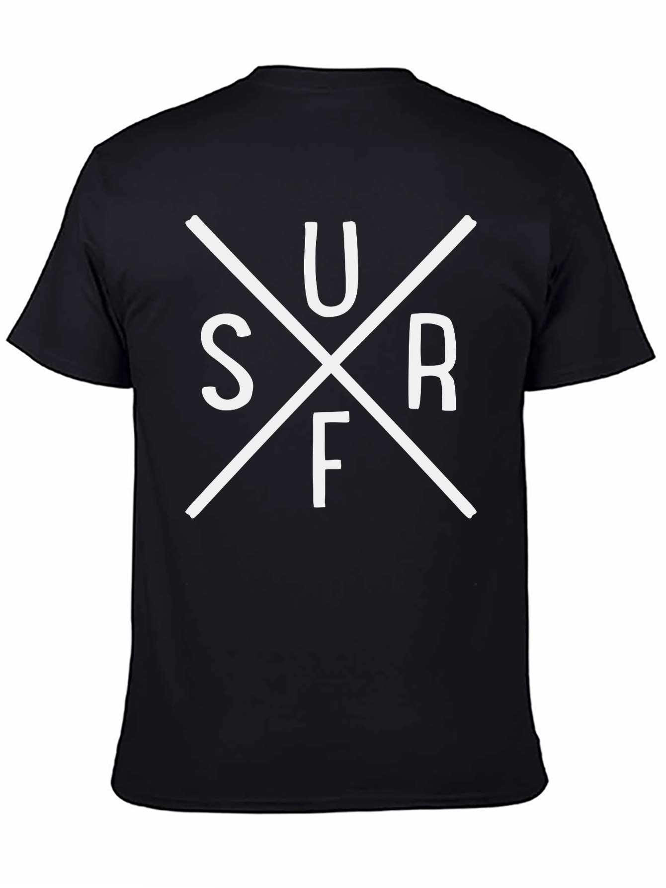 Surf Graphic Tee - Stylish Mens Black T-Shirt