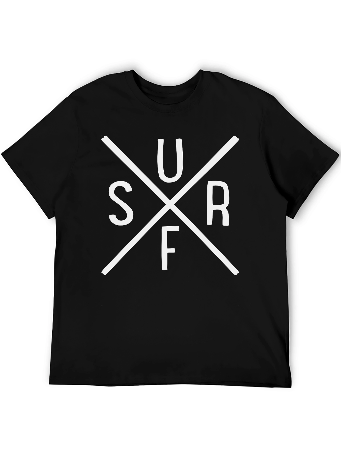 Surf Graphic Tee - Stylish Mens Black T-Shirt