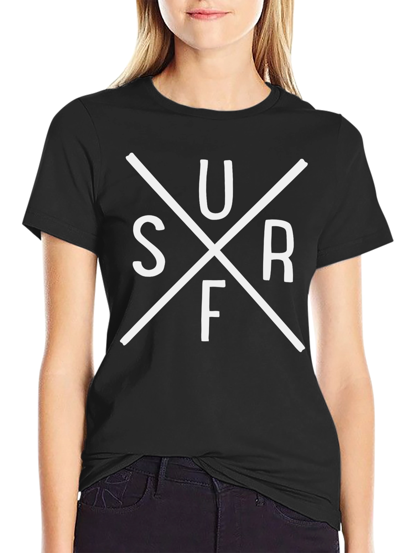 Surf Graphic Tee - Stylish Mens Black T-Shirt