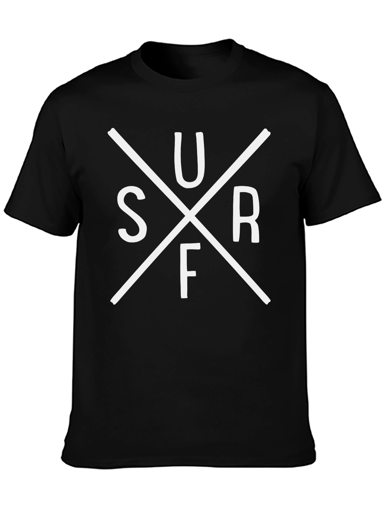 Surf Graphic Tee - Stylish Mens Black T-Shirt