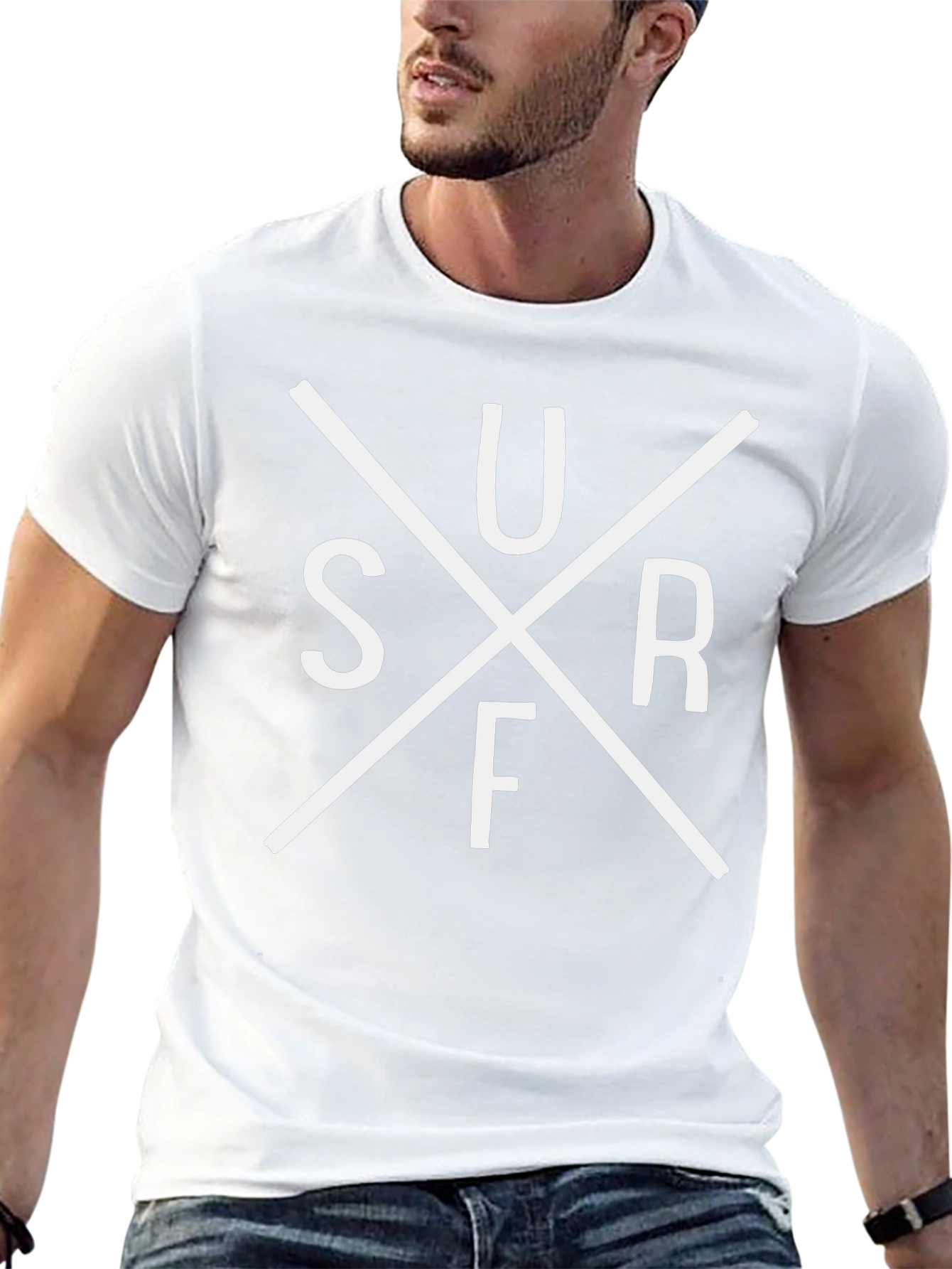 Surf Graphic Tee - Stylish Mens Black T-Shirt
