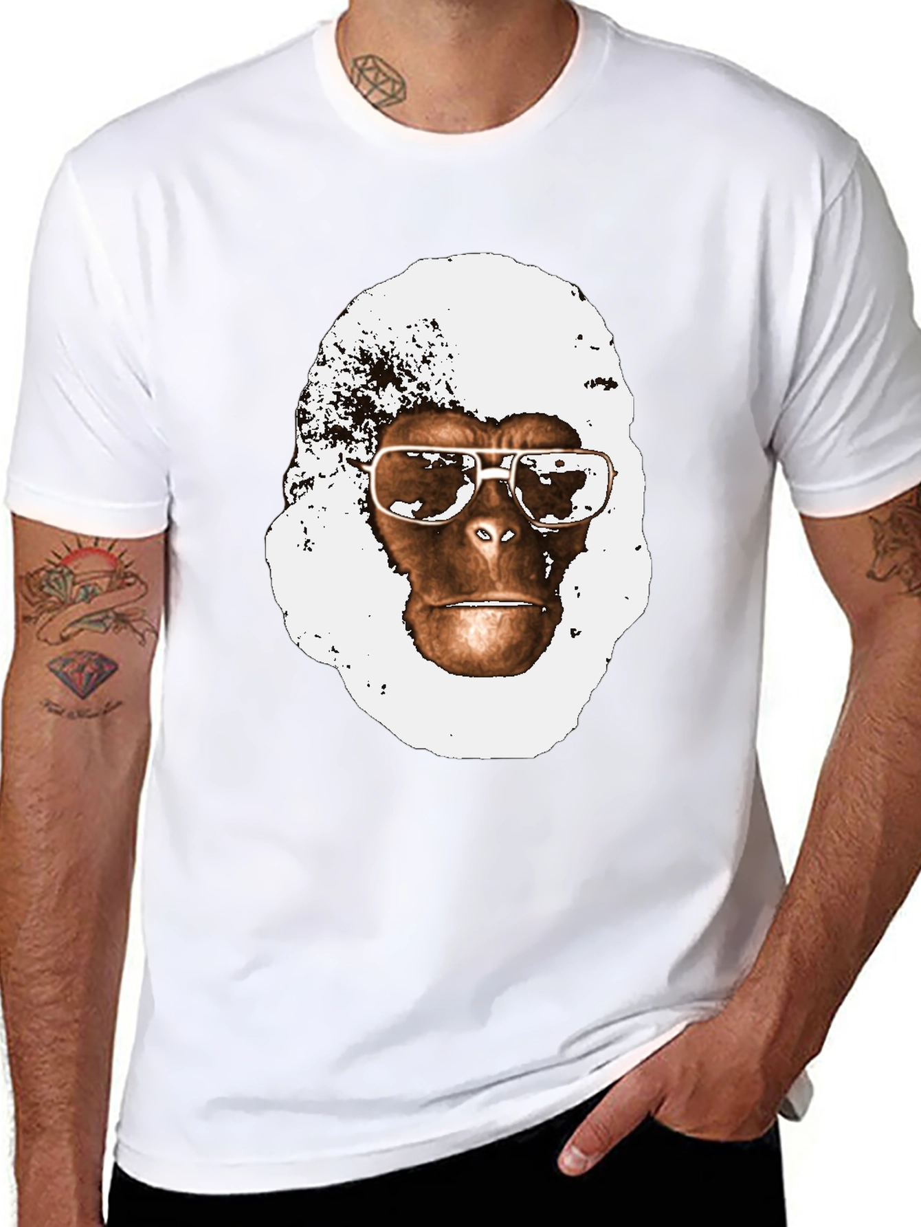 Ape with Shades Graphic Tee - Classic Black