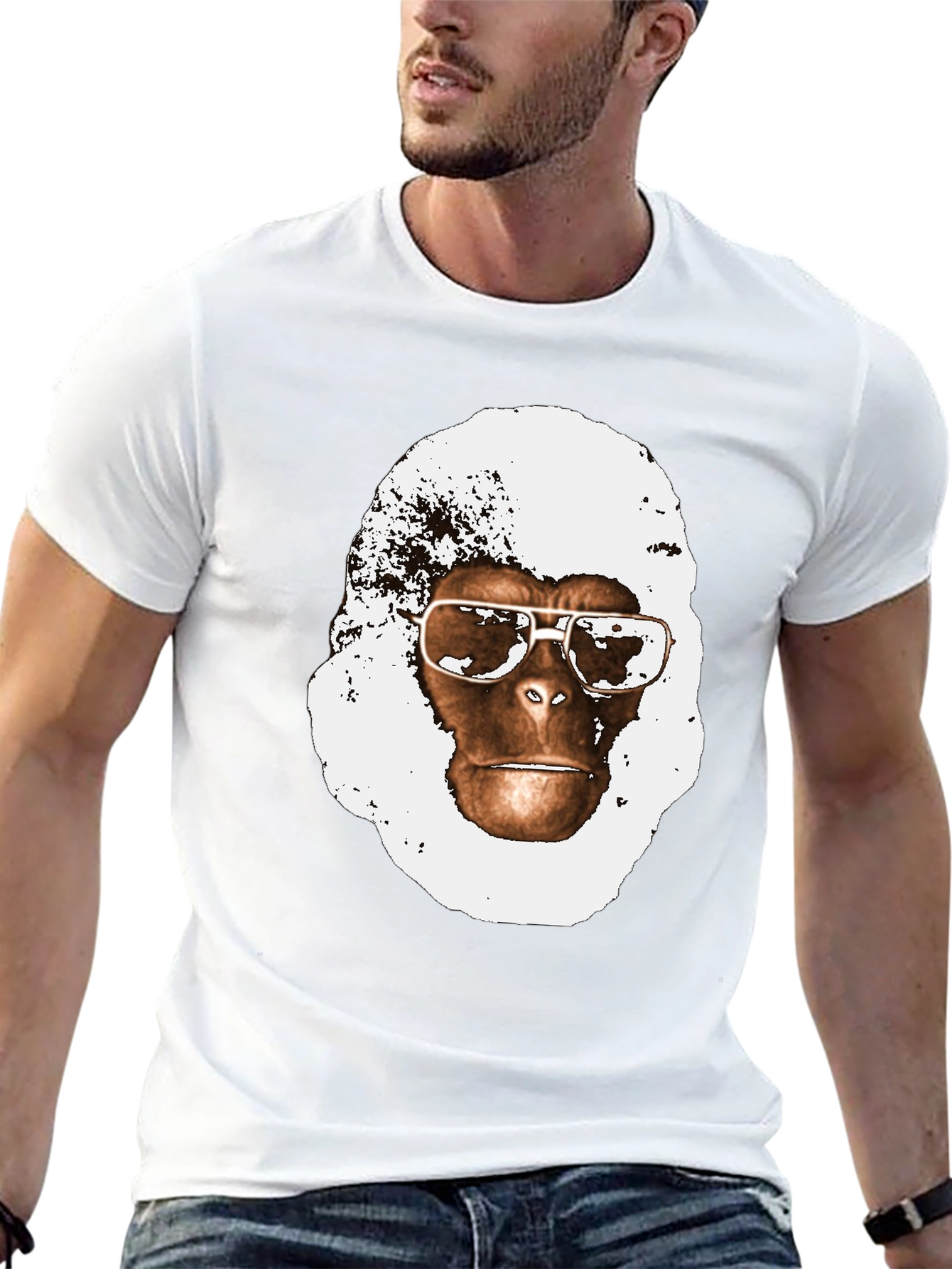 Ape with Shades Graphic Tee - Classic Black