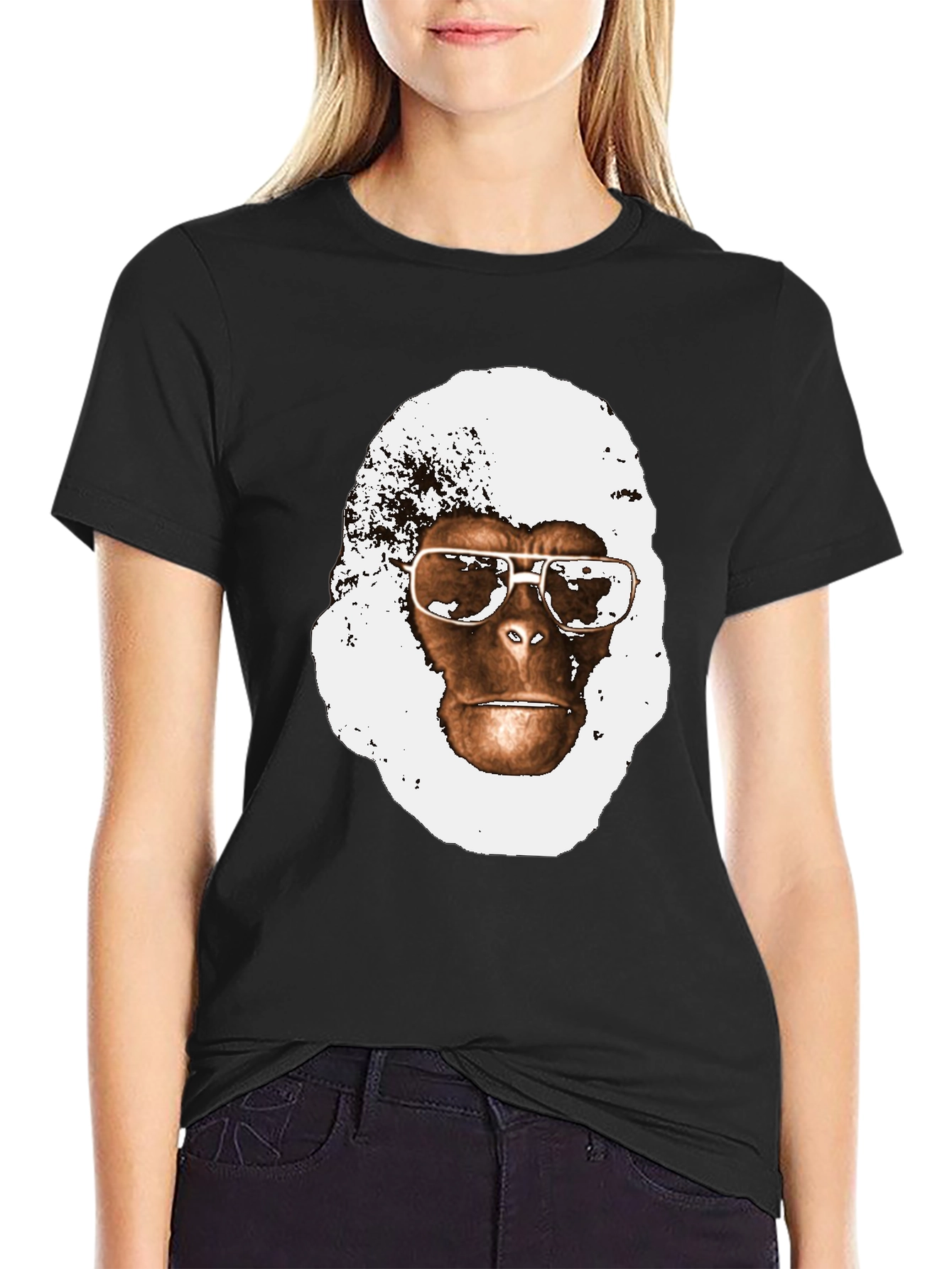 Ape with Shades Graphic Tee - Classic Black
