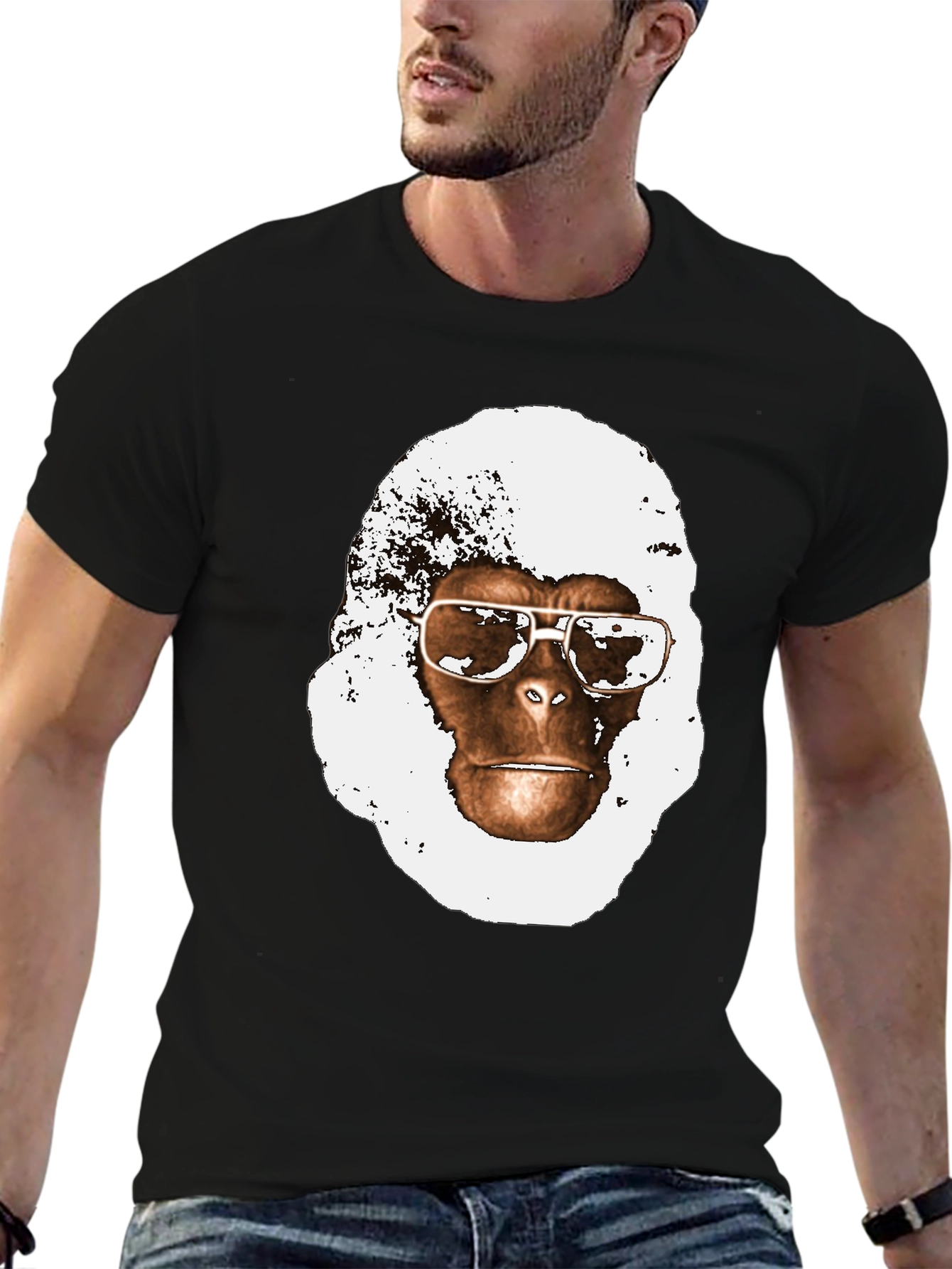 Ape with Shades Graphic Tee - Classic Black