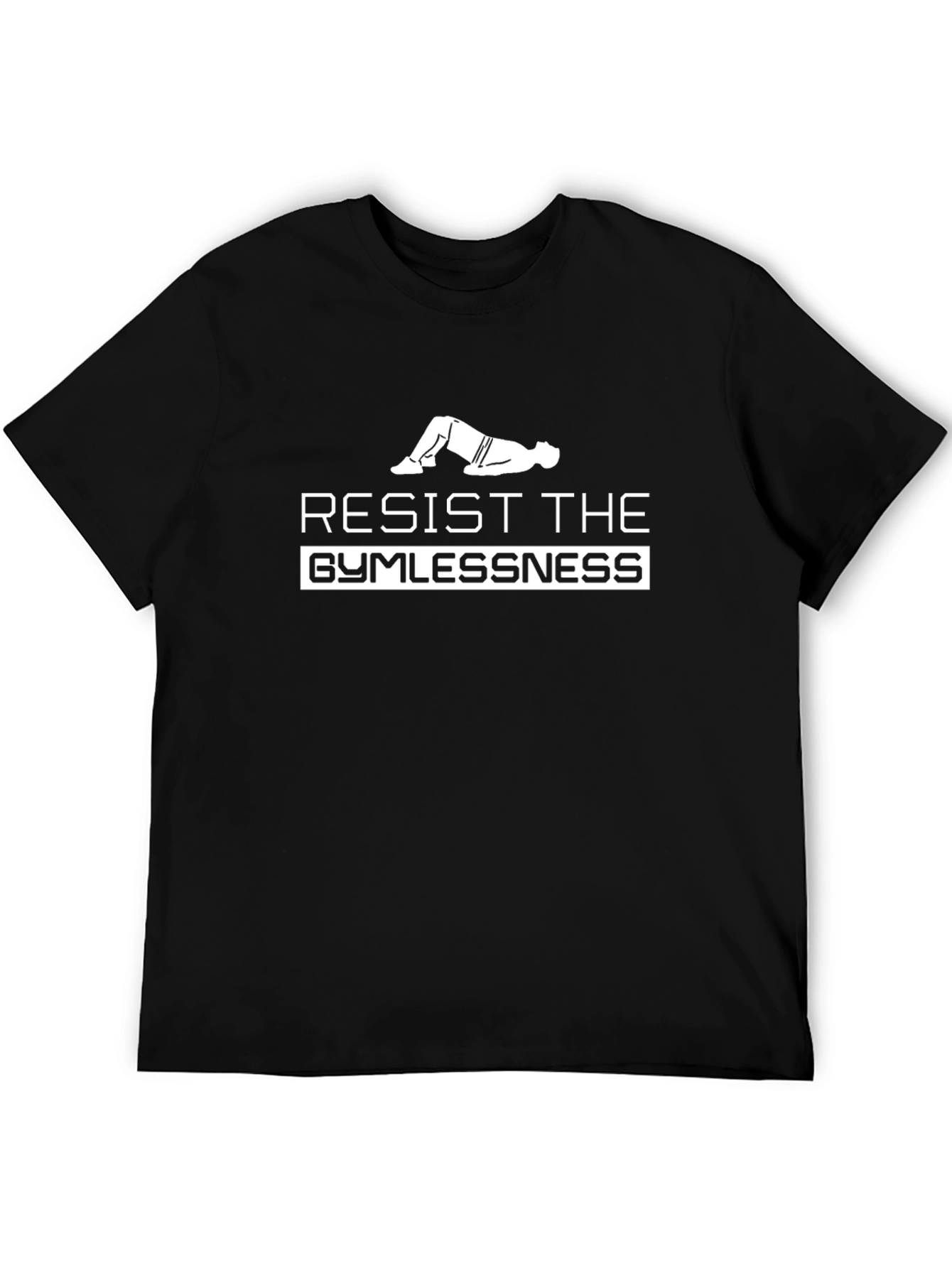 Resist the Gymlessness Black Graphic Tee