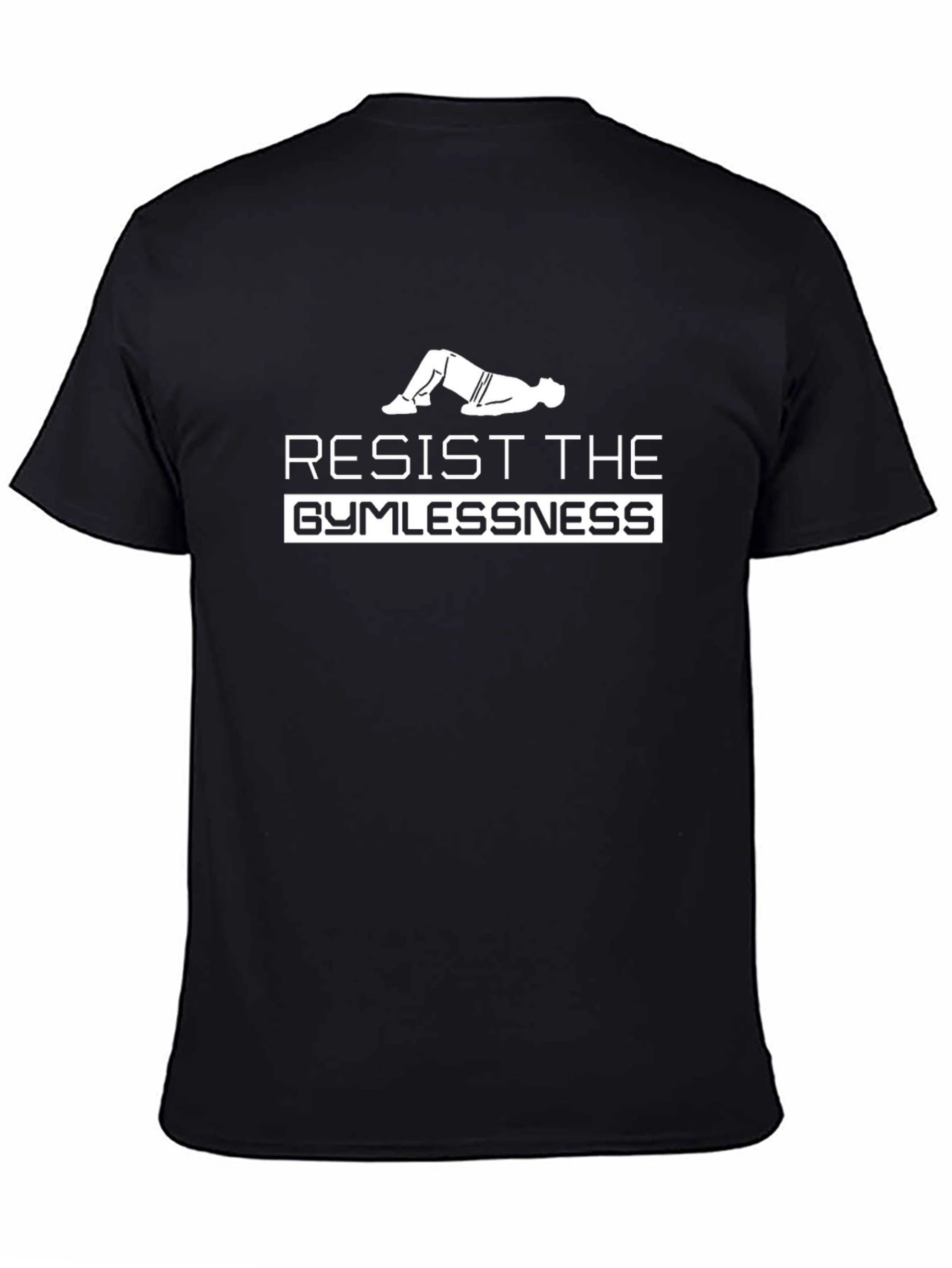 Resist the Gymlessness Black Graphic Tee