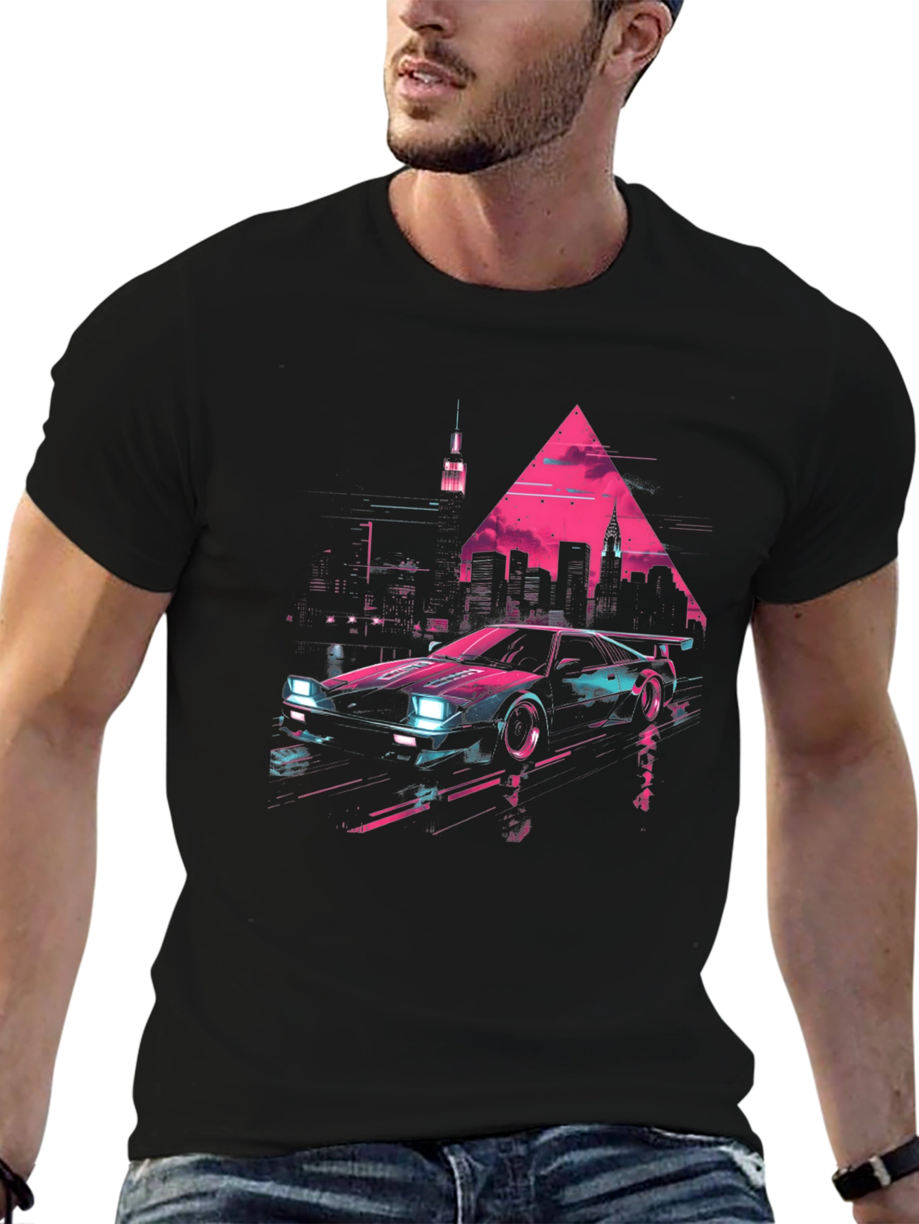 Retro Wave Car Graphic T-Shirt