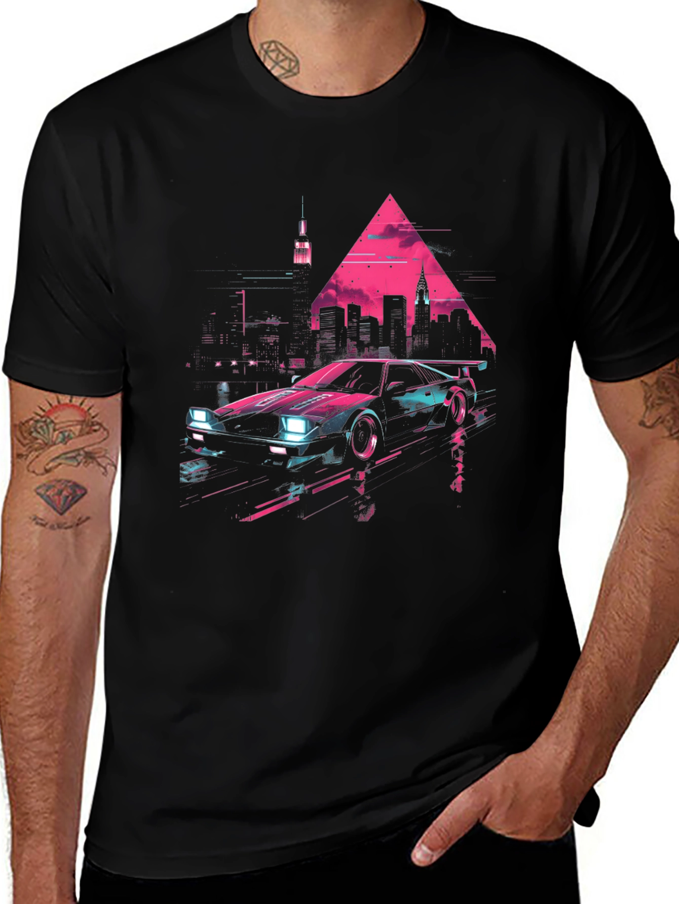 Retro Wave Car Graphic T-Shirt