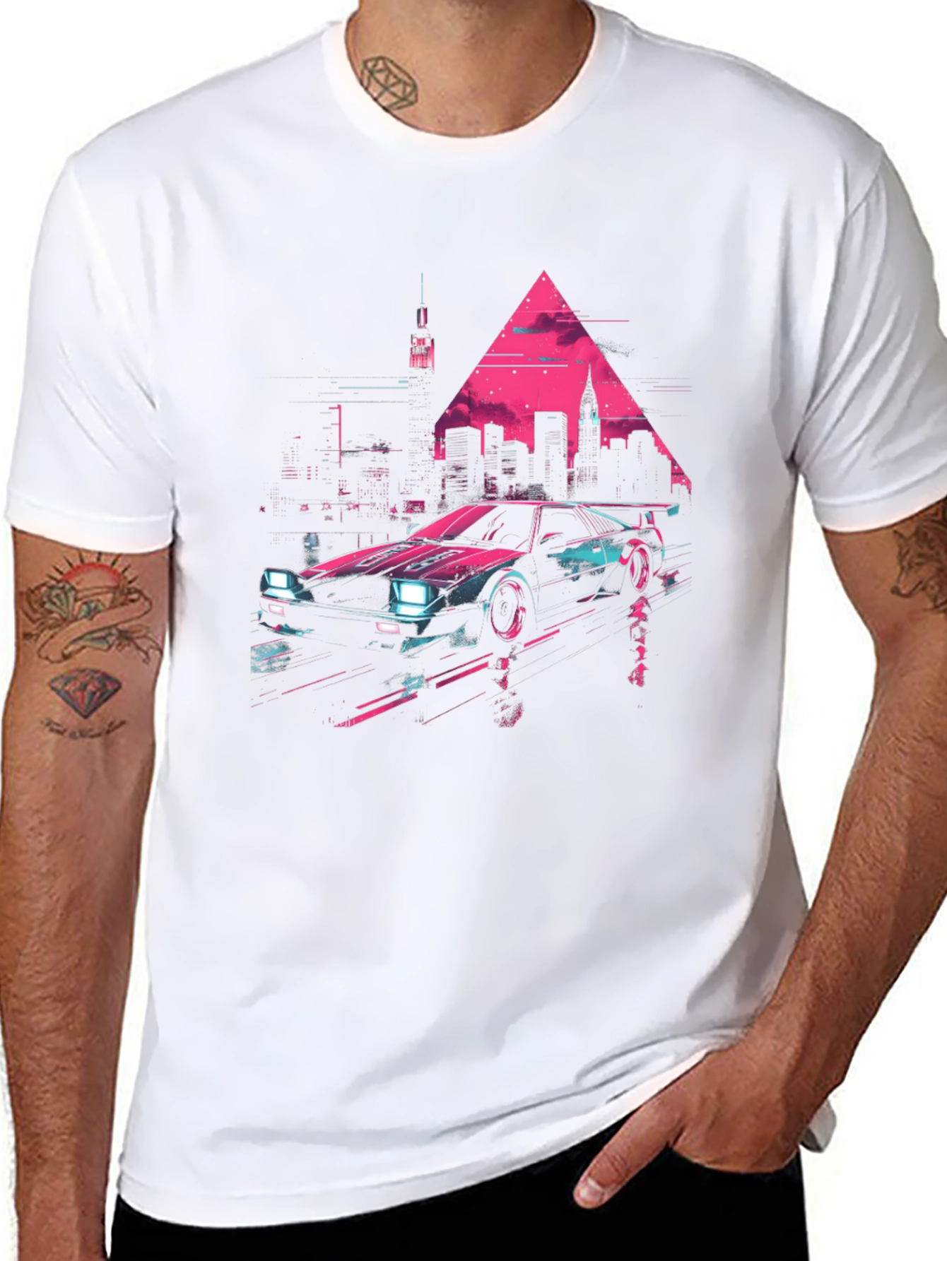 Retro Wave Car Graphic T-Shirt