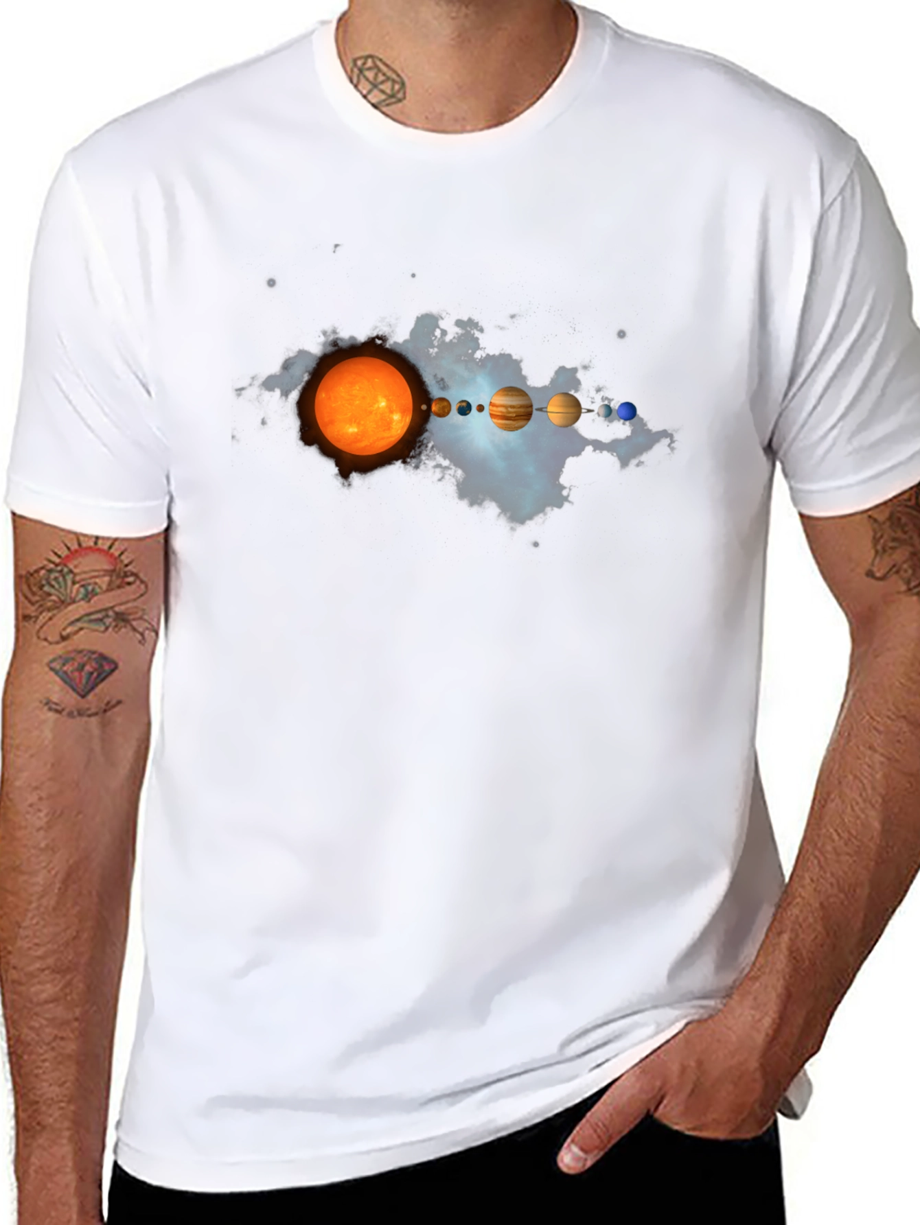 Solar System Planets Graphic Print Tee