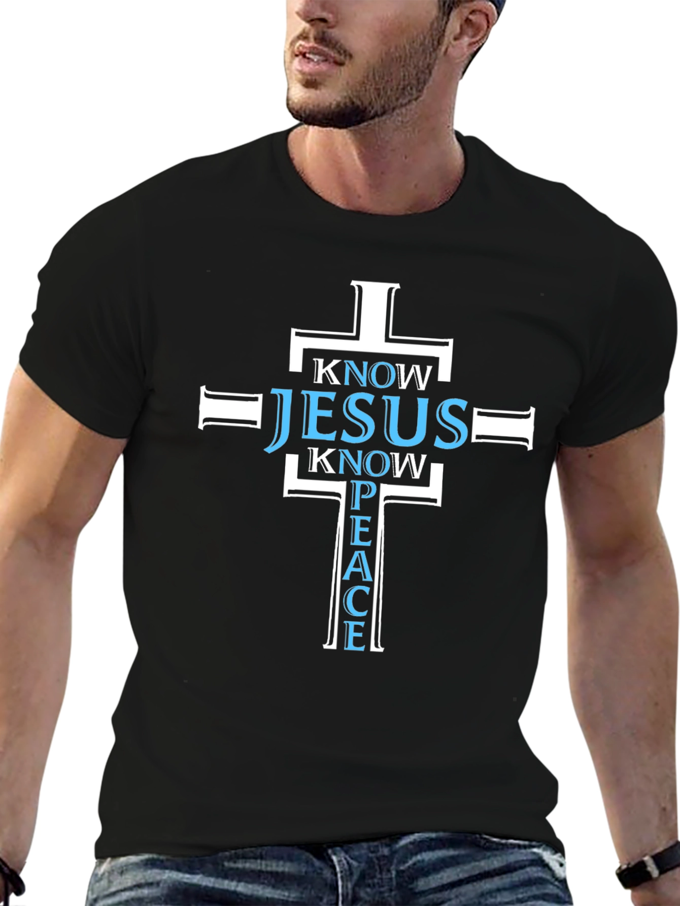 Know Jesus Know Peace T-Shirt Black