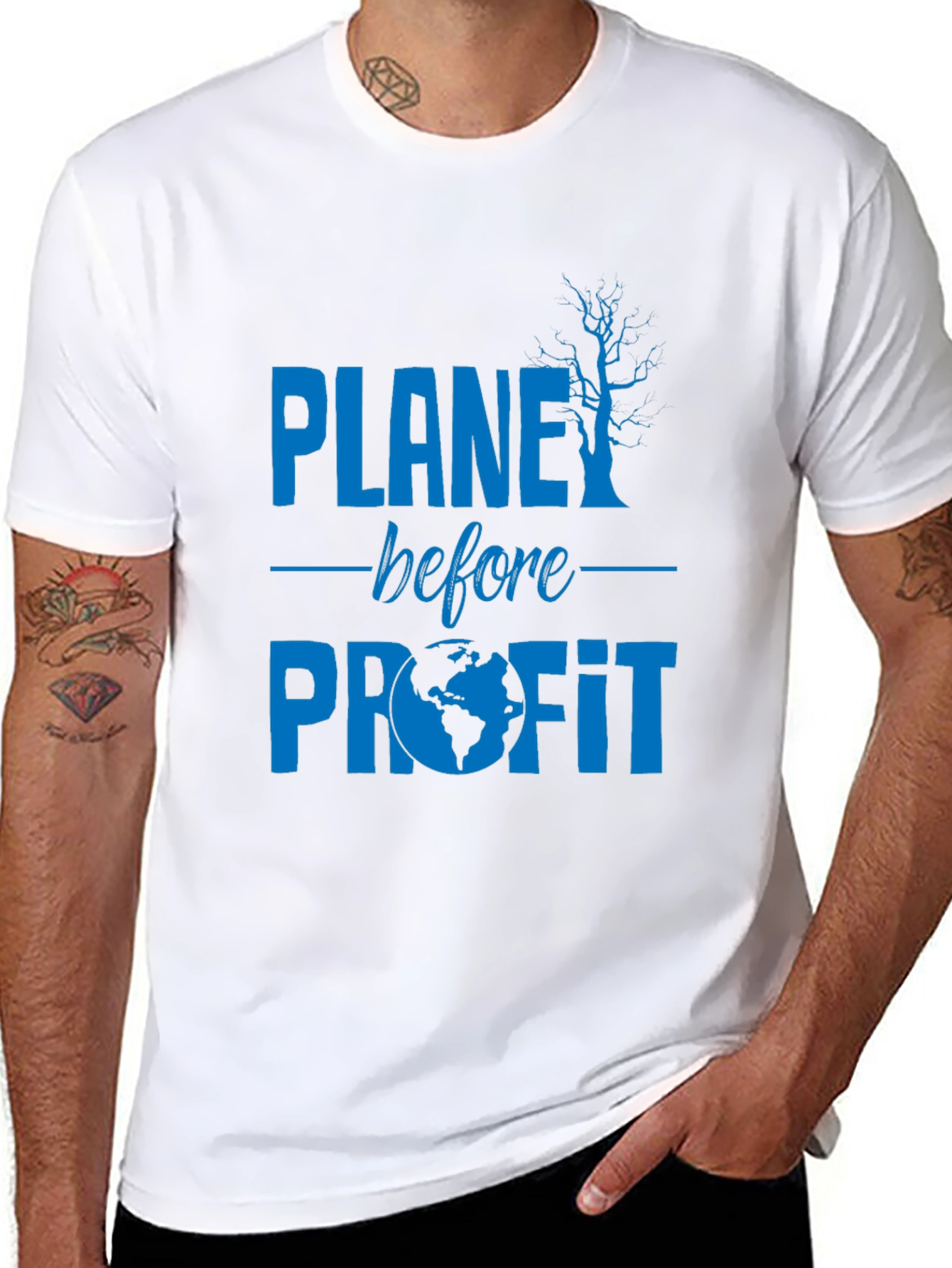 Planet Before Profit Graphic Tee - Eco Conscious