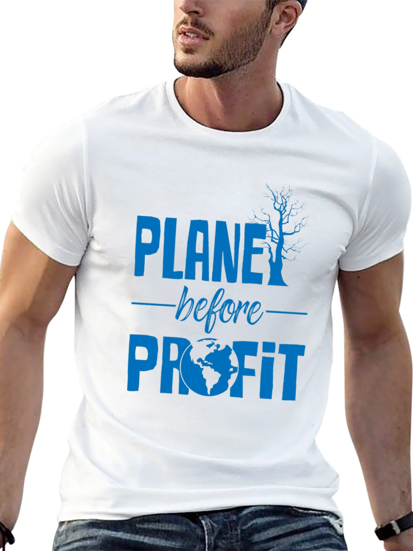 Planet Before Profit Graphic Tee - Eco Conscious
