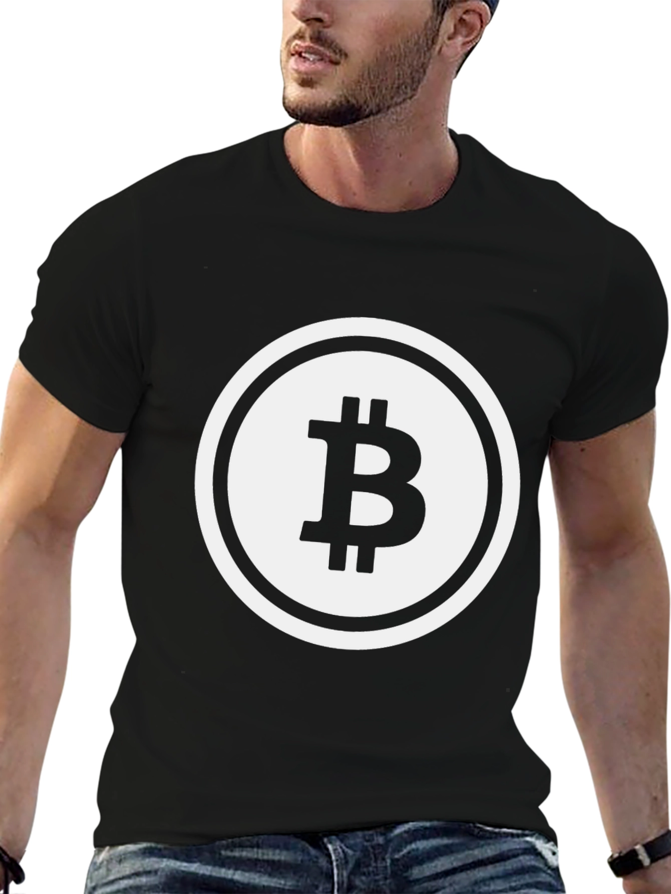 Bitcoin Logo Black T-Shirt - Crypto Currency Tee
