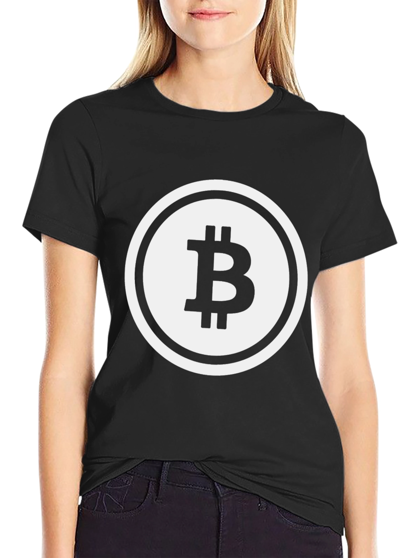 Bitcoin Logo Black T-Shirt - Crypto Currency Tee