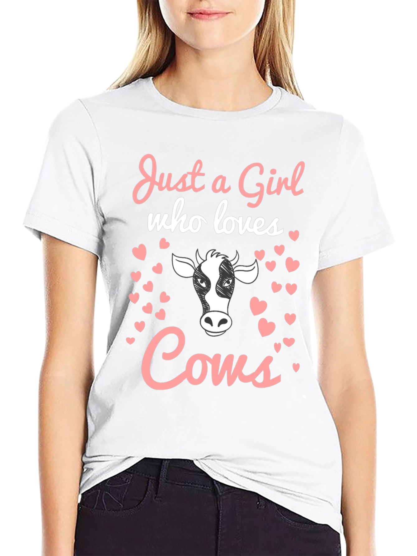 Just a Girl Who Loves Cows Graphic Tee
