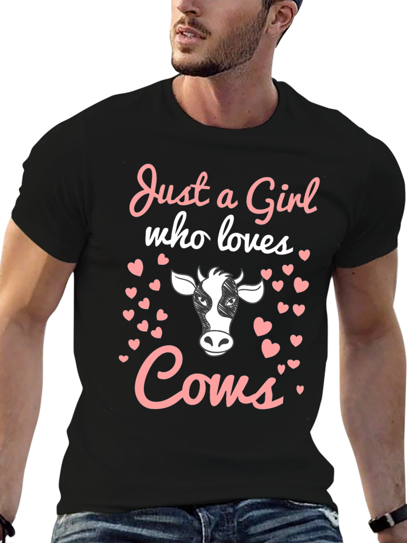 Just a Girl Who Loves Cows Graphic Tee