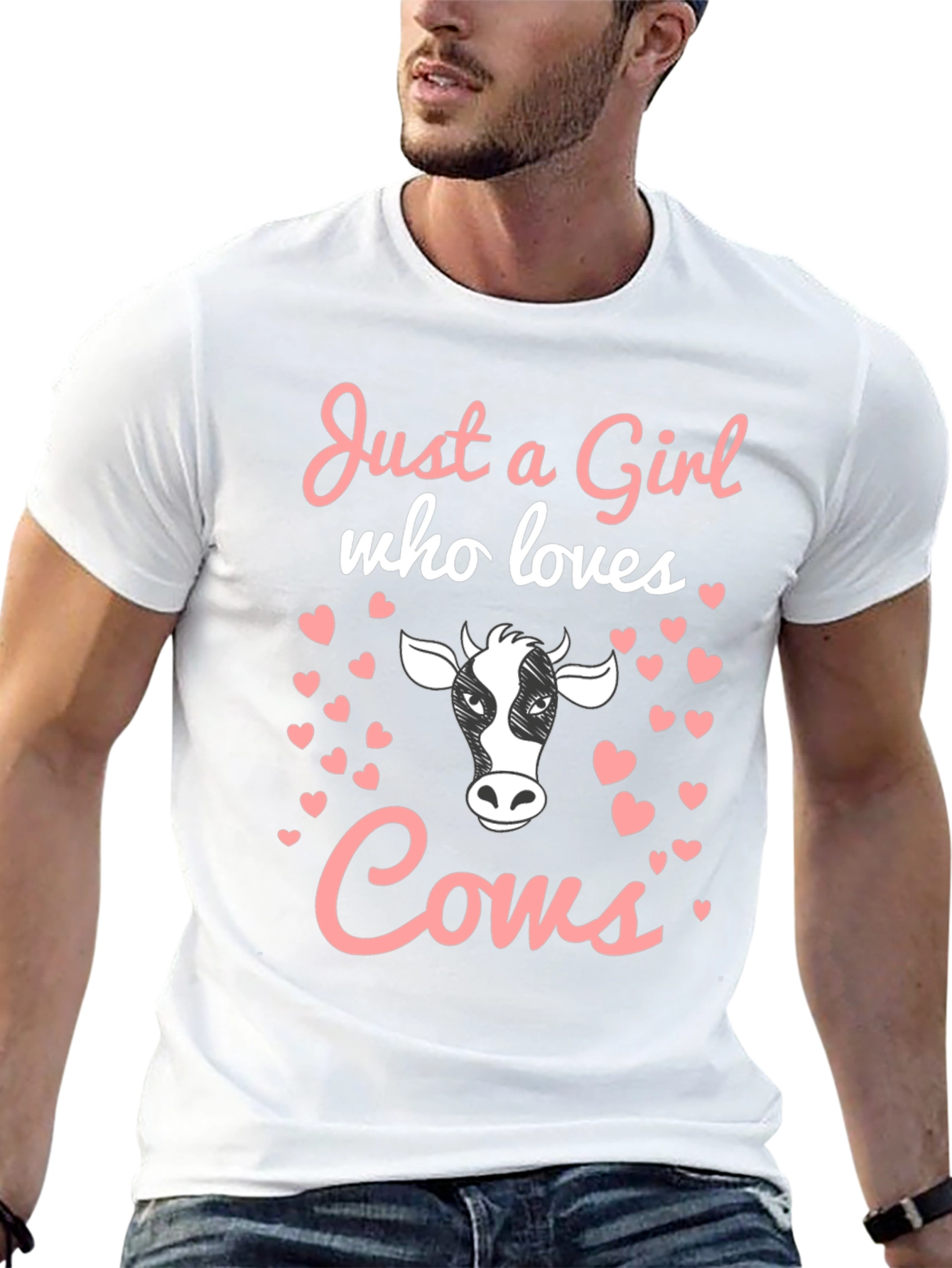 Just a Girl Who Loves Cows Graphic Tee