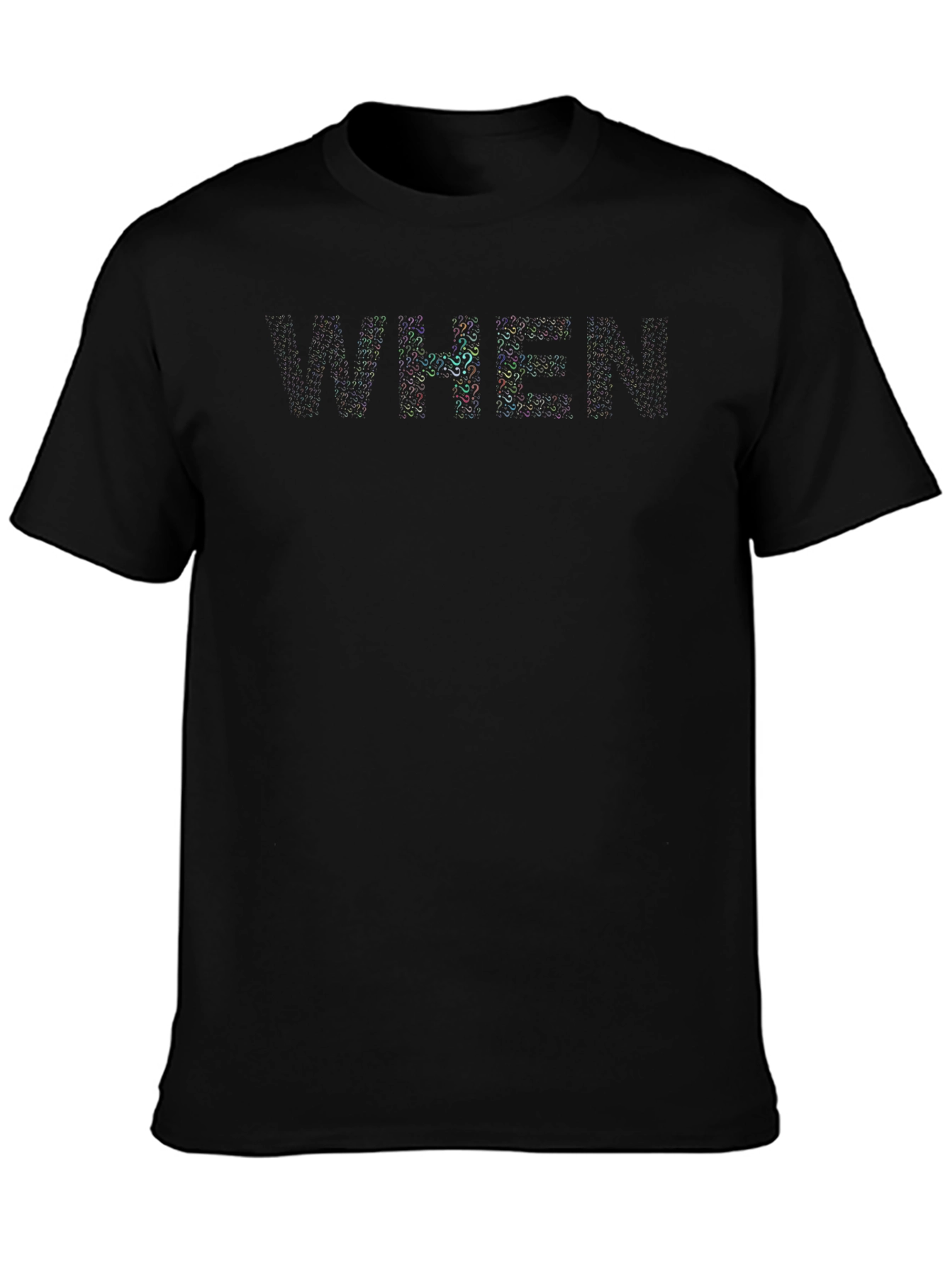 WHEN Question Mark Graphic Print T-Shirt