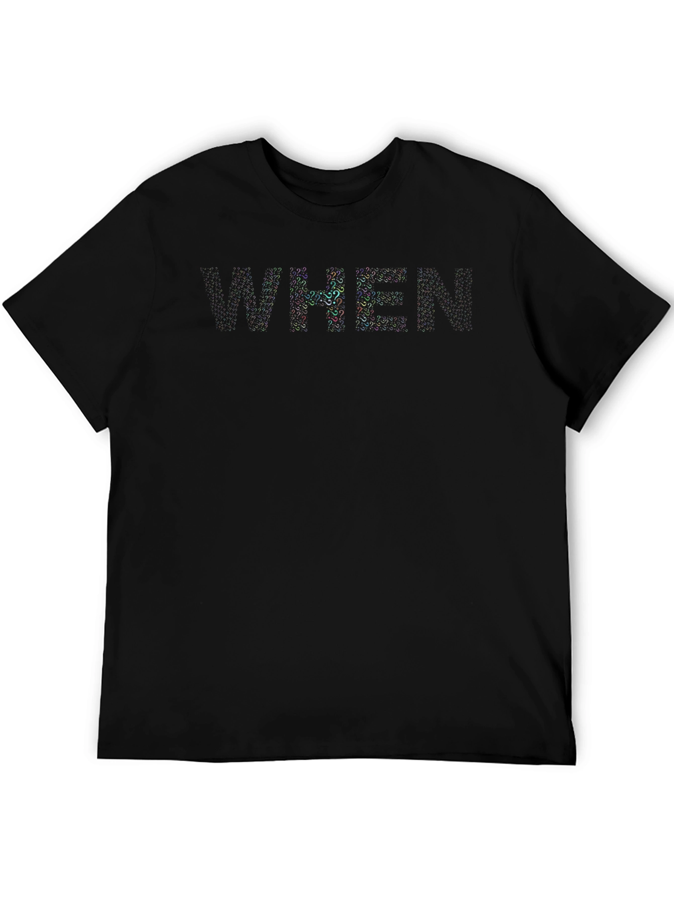 WHEN Question Mark Graphic Print T-Shirt