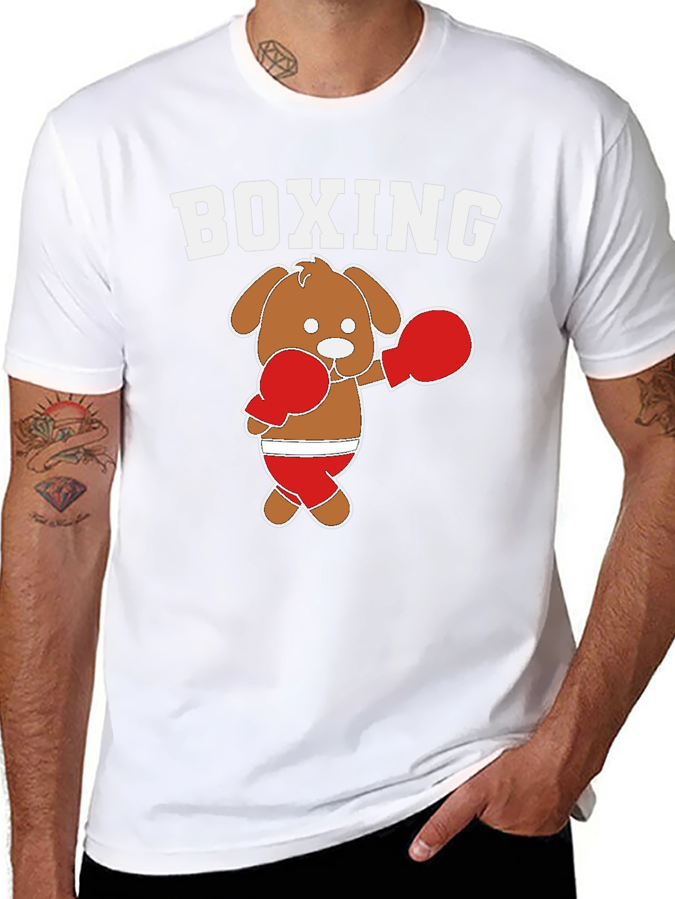 Boxing Dog Graphic Tee