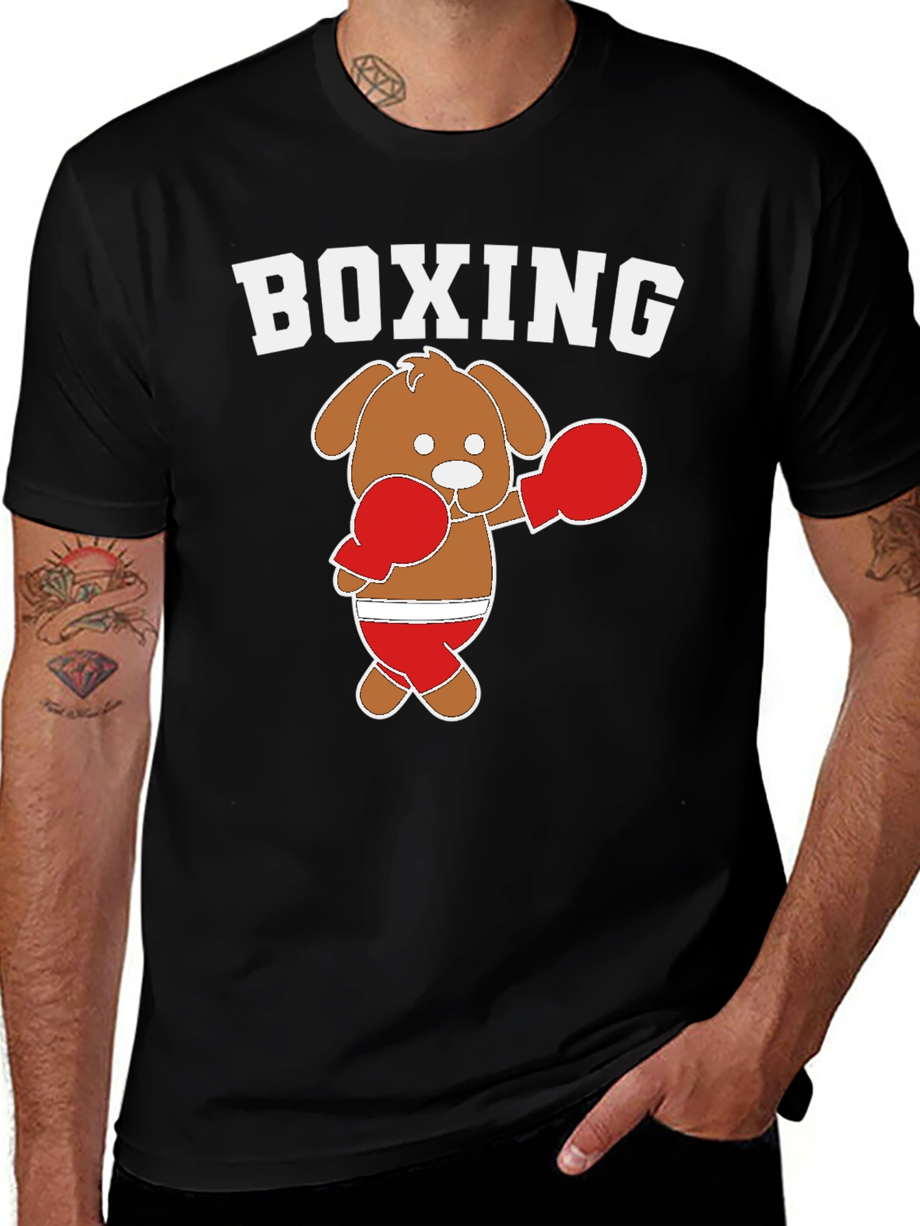 Boxing Dog Graphic Tee
