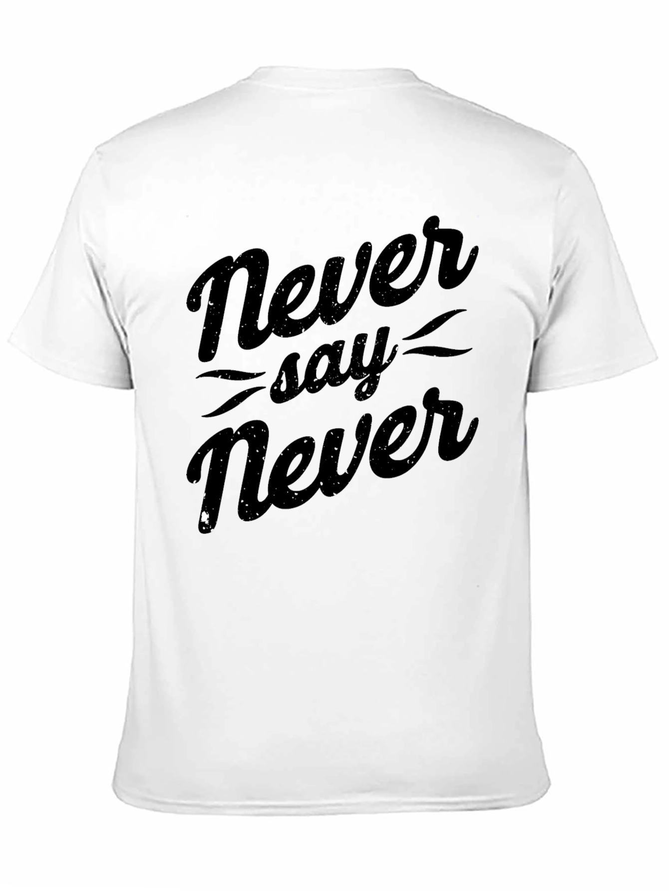Never Say Never Black Graphic Tee