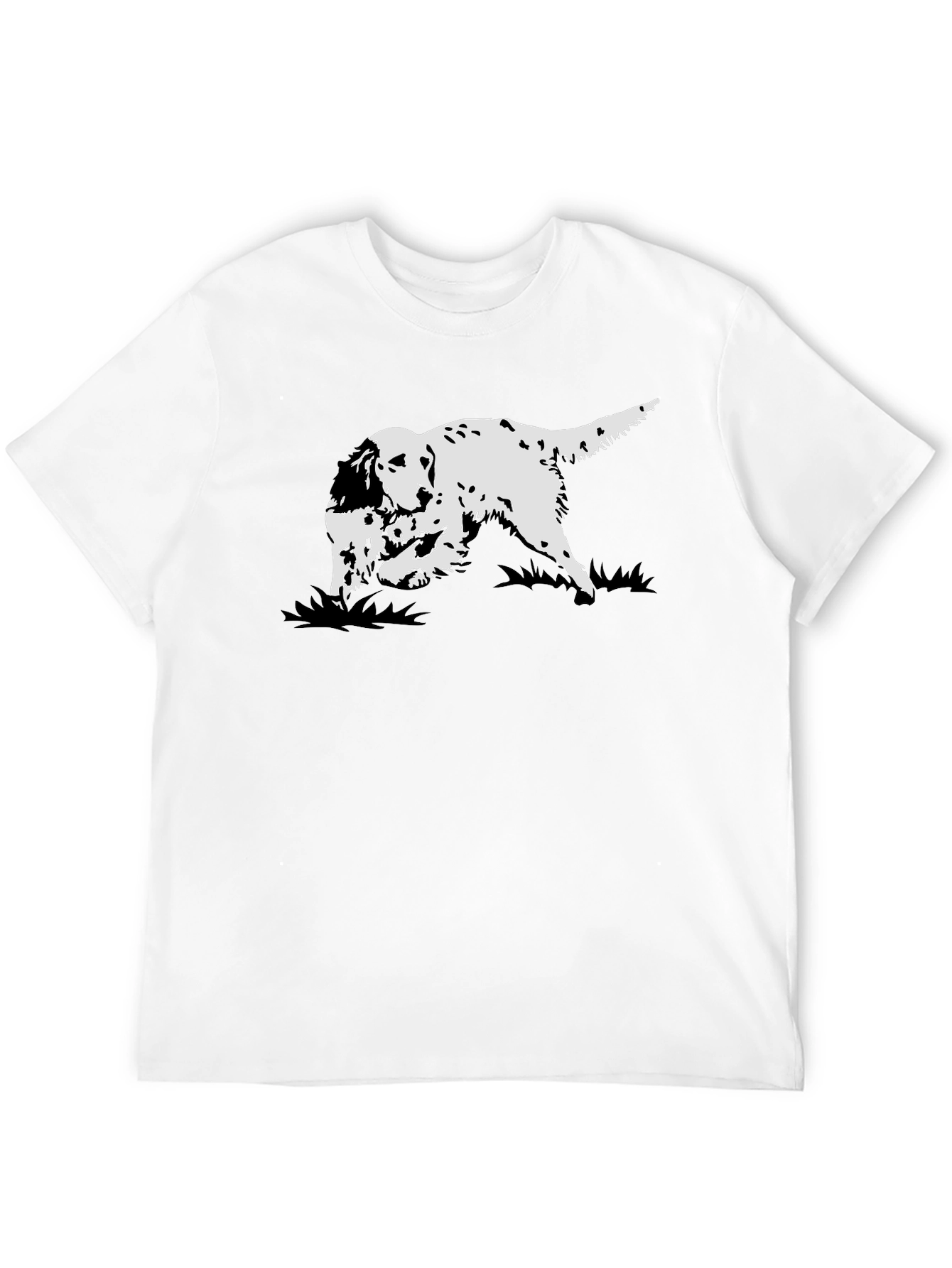 Dog Print Graphic Tee - Black T-Shirt