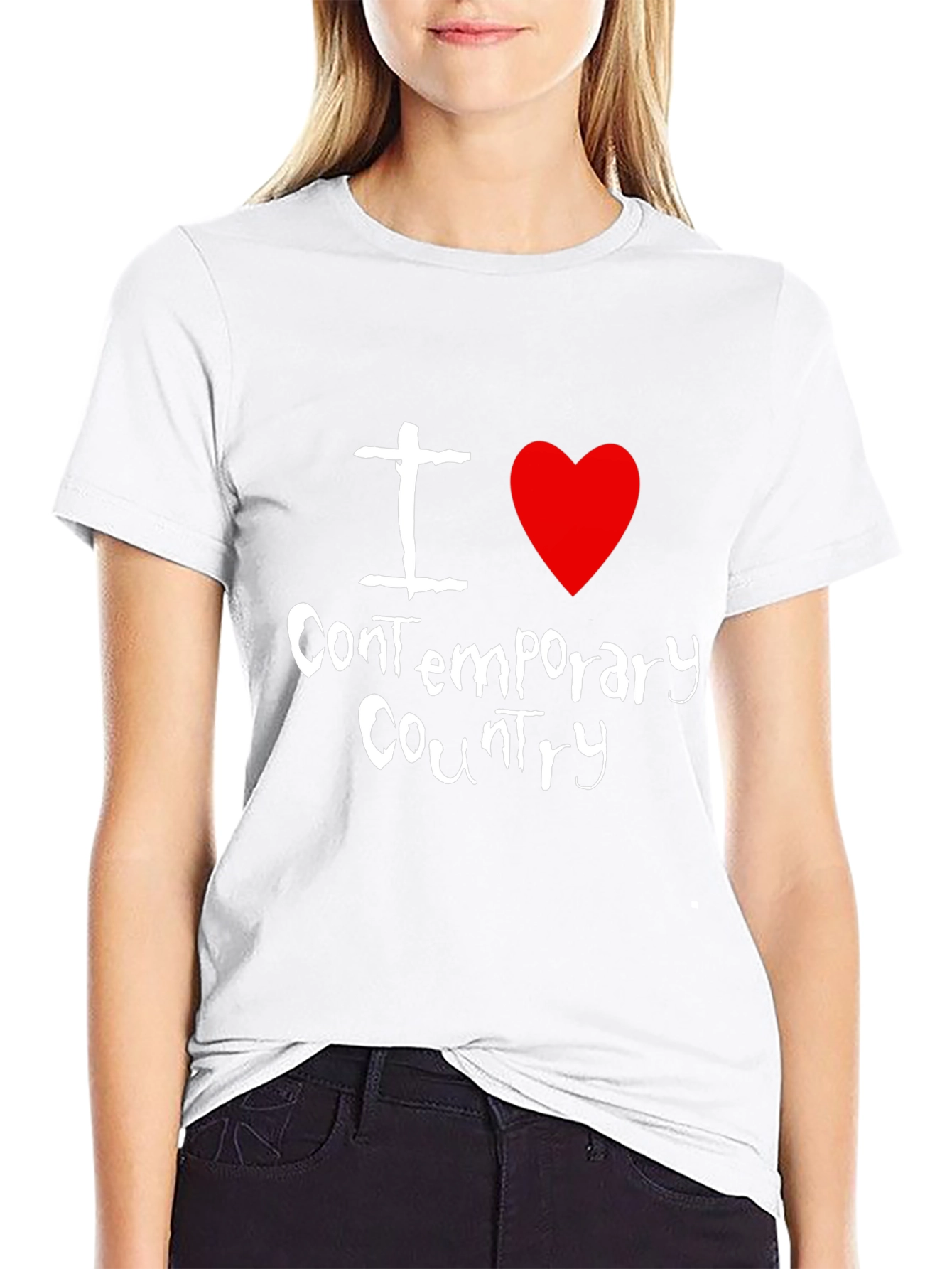 I Heart Contemporary Country Music Tee Shirt